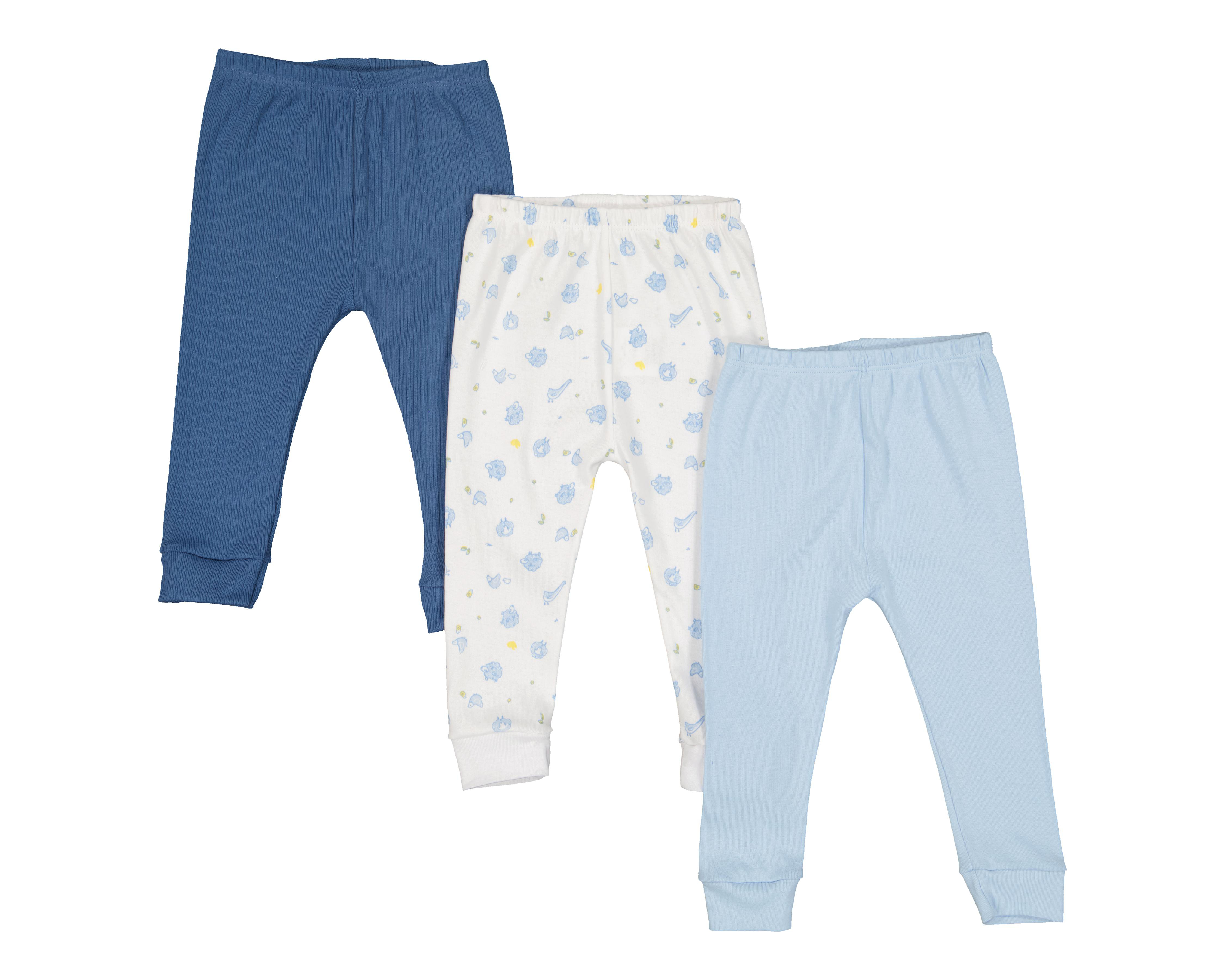 Foto 2 pulgar | Pantalón para Bebé Niño Baby Optima de Algodón Multicolor 3 Piezas