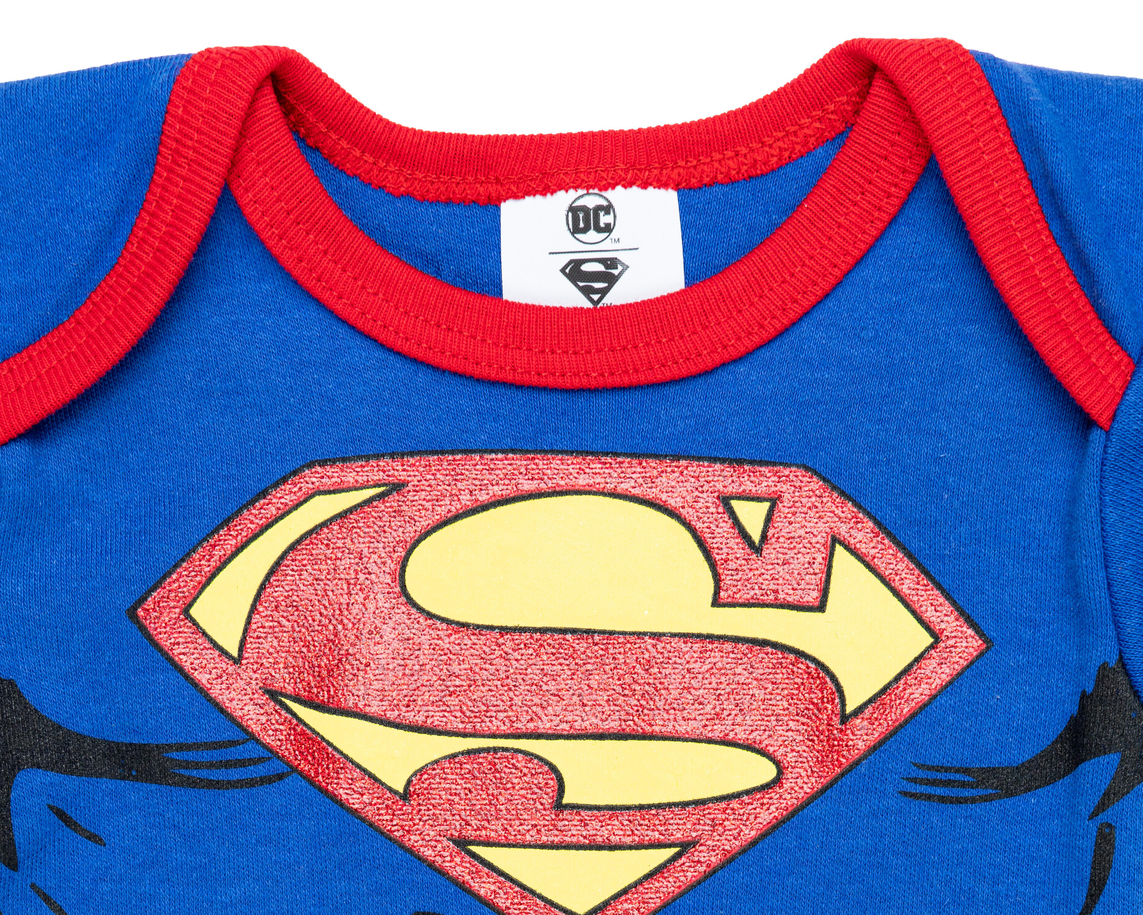 Foto 3 | Pañalero para Bebé Niño Superman de Algodón Azul