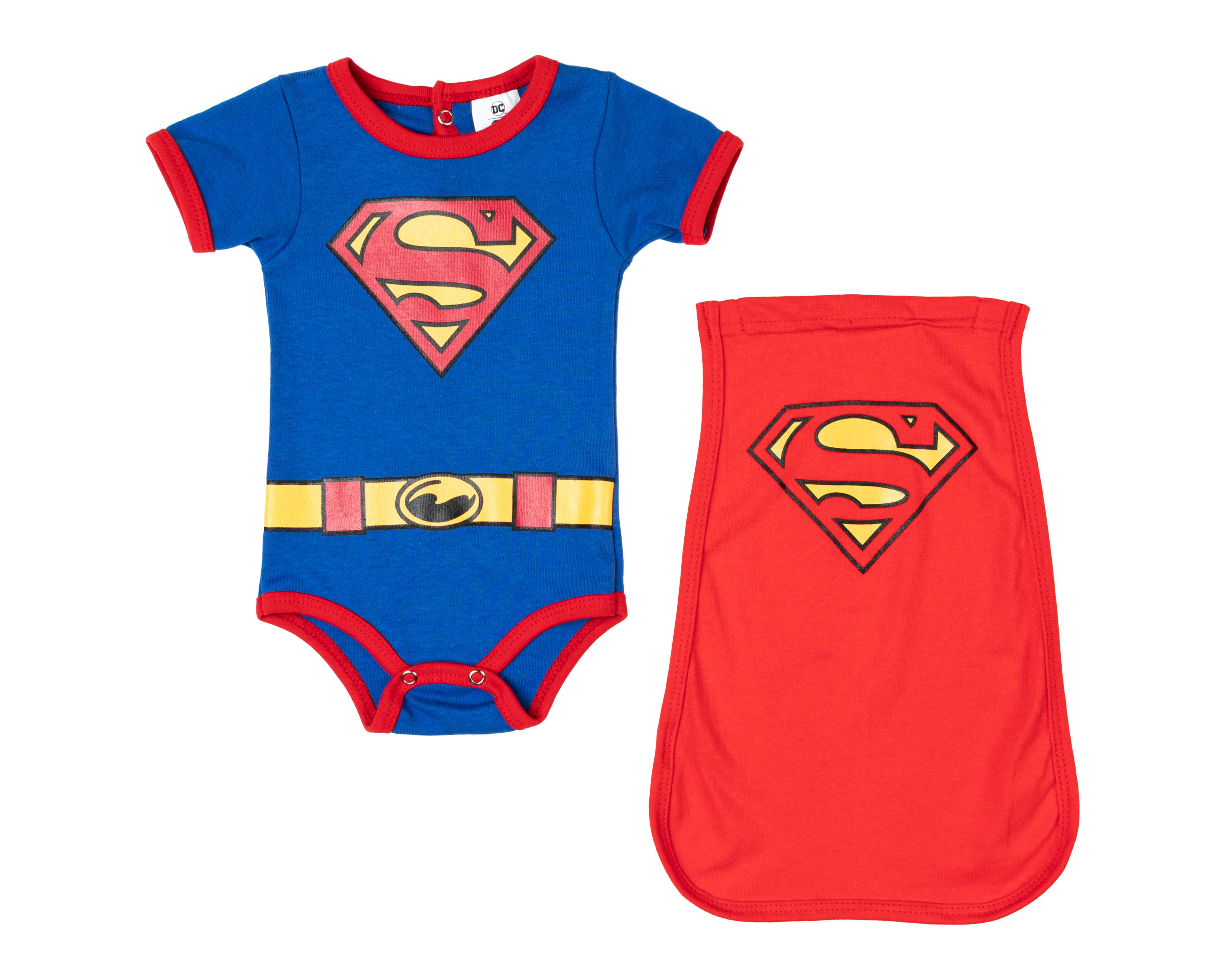 Foto 2 pulgar | Pañalero para Bebé Niño Superman de Algodón con Capa