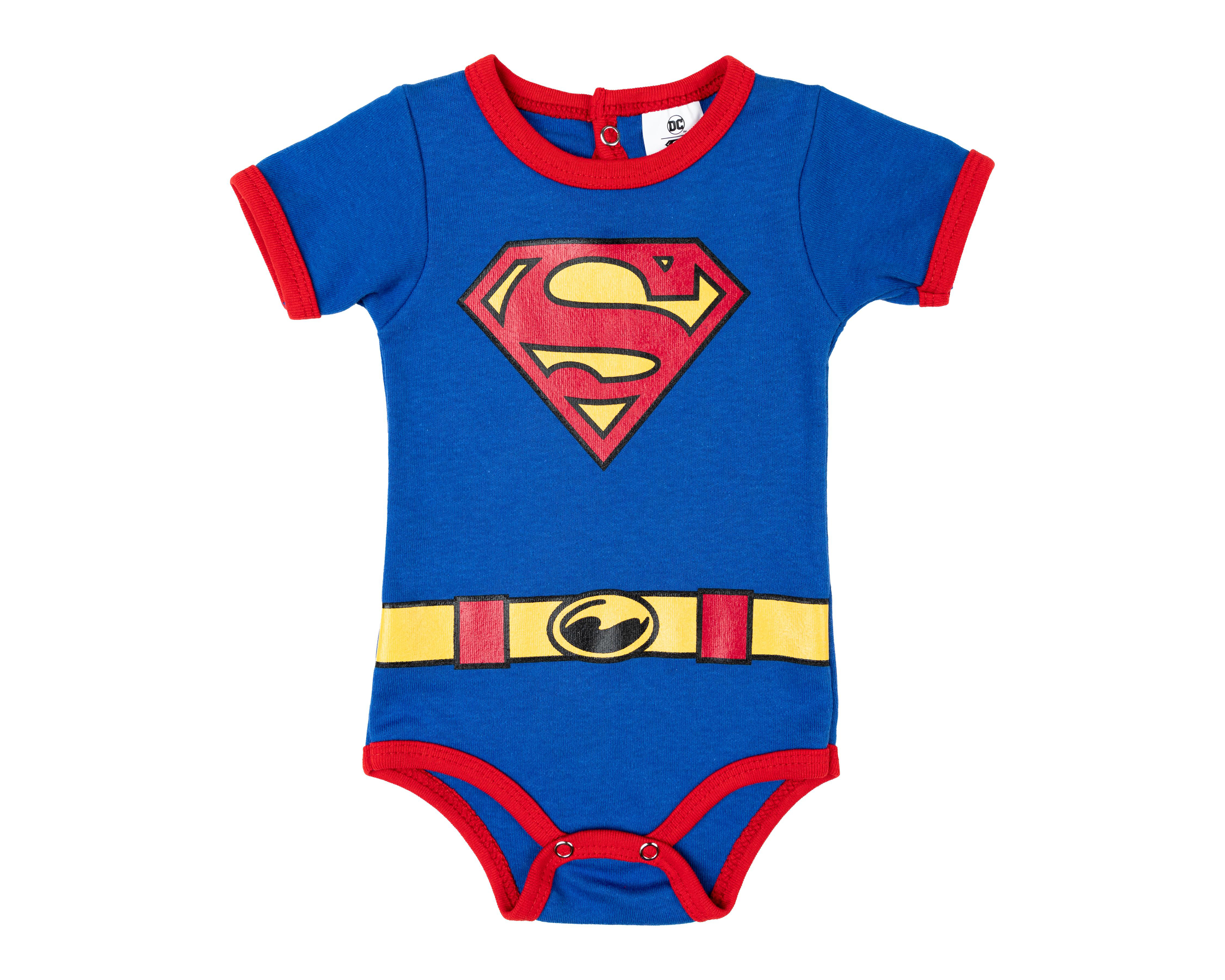 Foto 4 pulgar | Pañalero para Bebé Niño Superman de Algodón con Capa