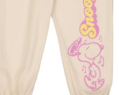 Foto 3 | Jogger para Bebé Niña Peanuts de Algodón Beige