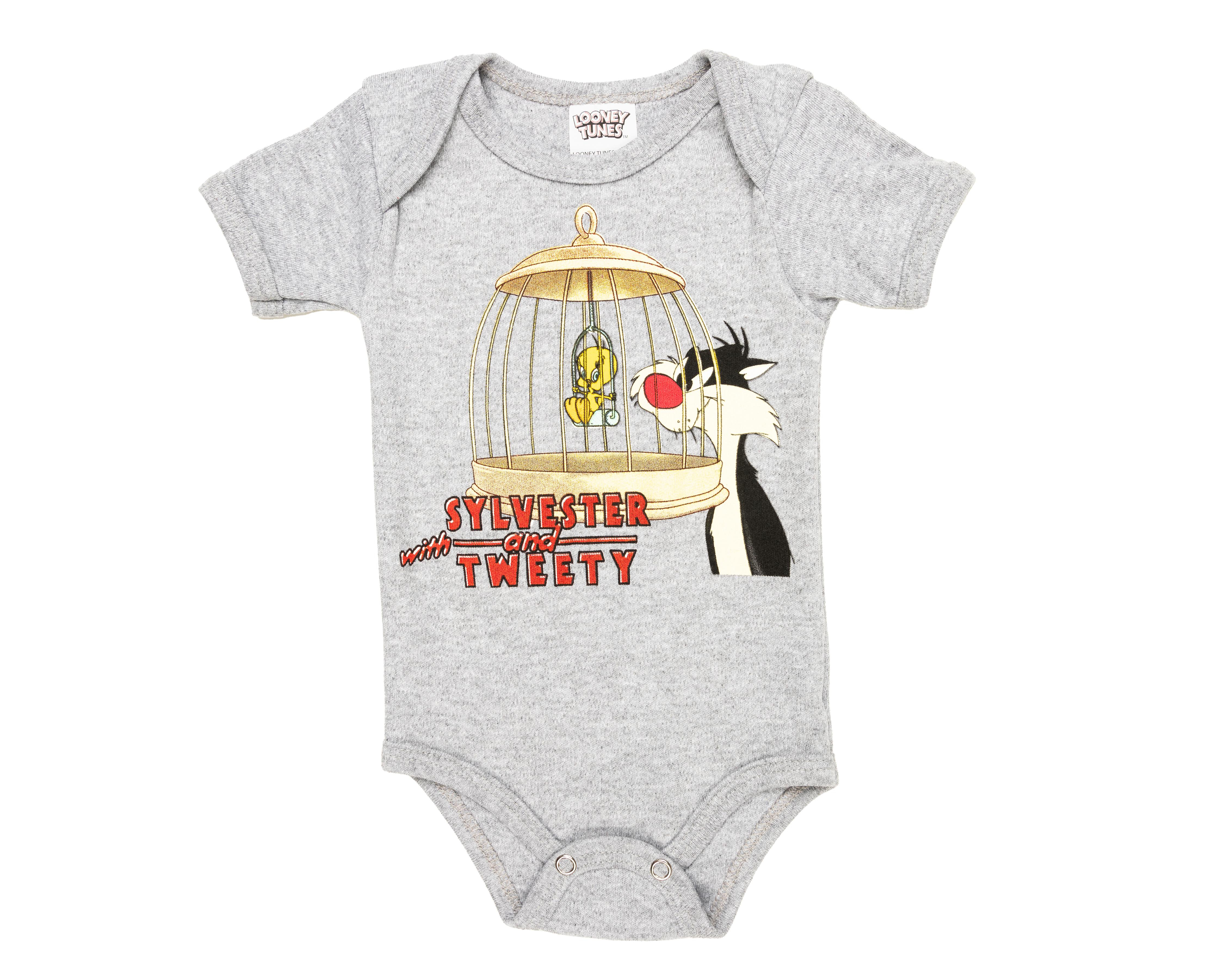 Pañalero para Bebé Niño Looney Tunes de Algodón Gris