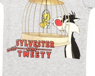 Foto 3 | Pañalero para Bebé Niño Looney Tunes de Algodón Gris