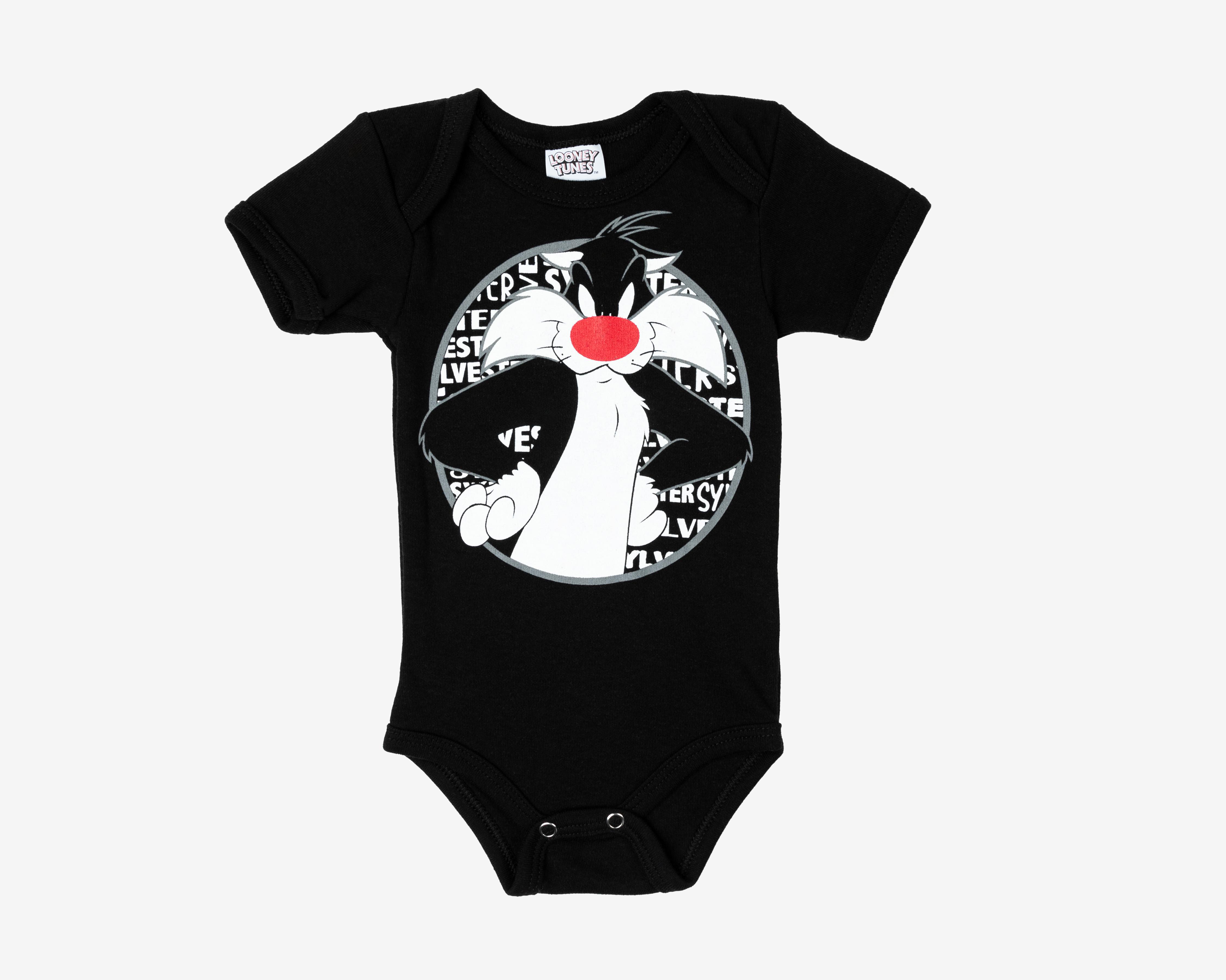 Foto 1 | Pañalero para Bebé Niño Looney Tunes de Algodón Negro