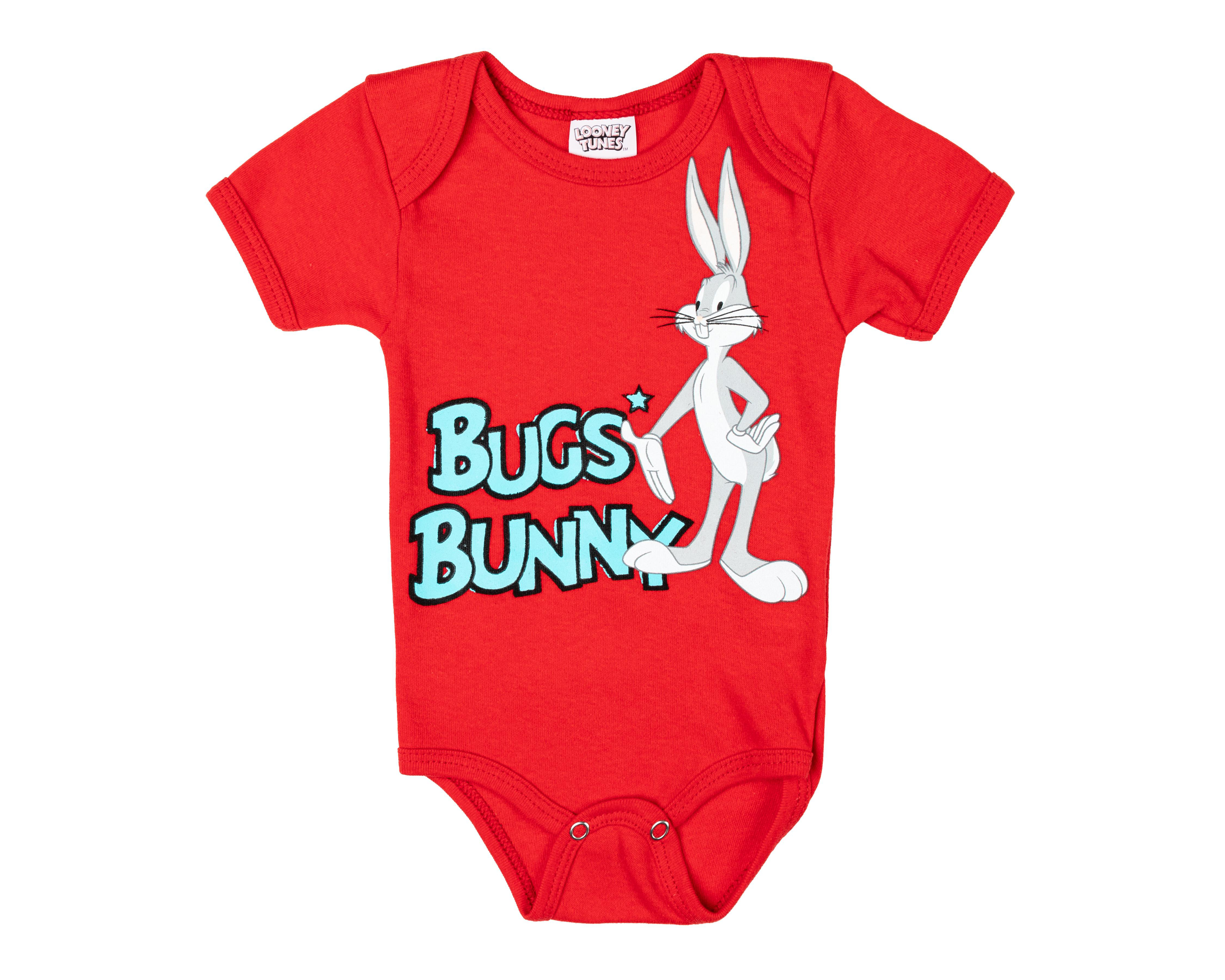 Foto 1 | Pañalero para Bebé Niño Looney Tunes de Algodón Rojo