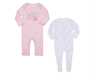Foto 1 | Mameluco para Bebé Niña Baby Optima de Algodón 2 Piezas