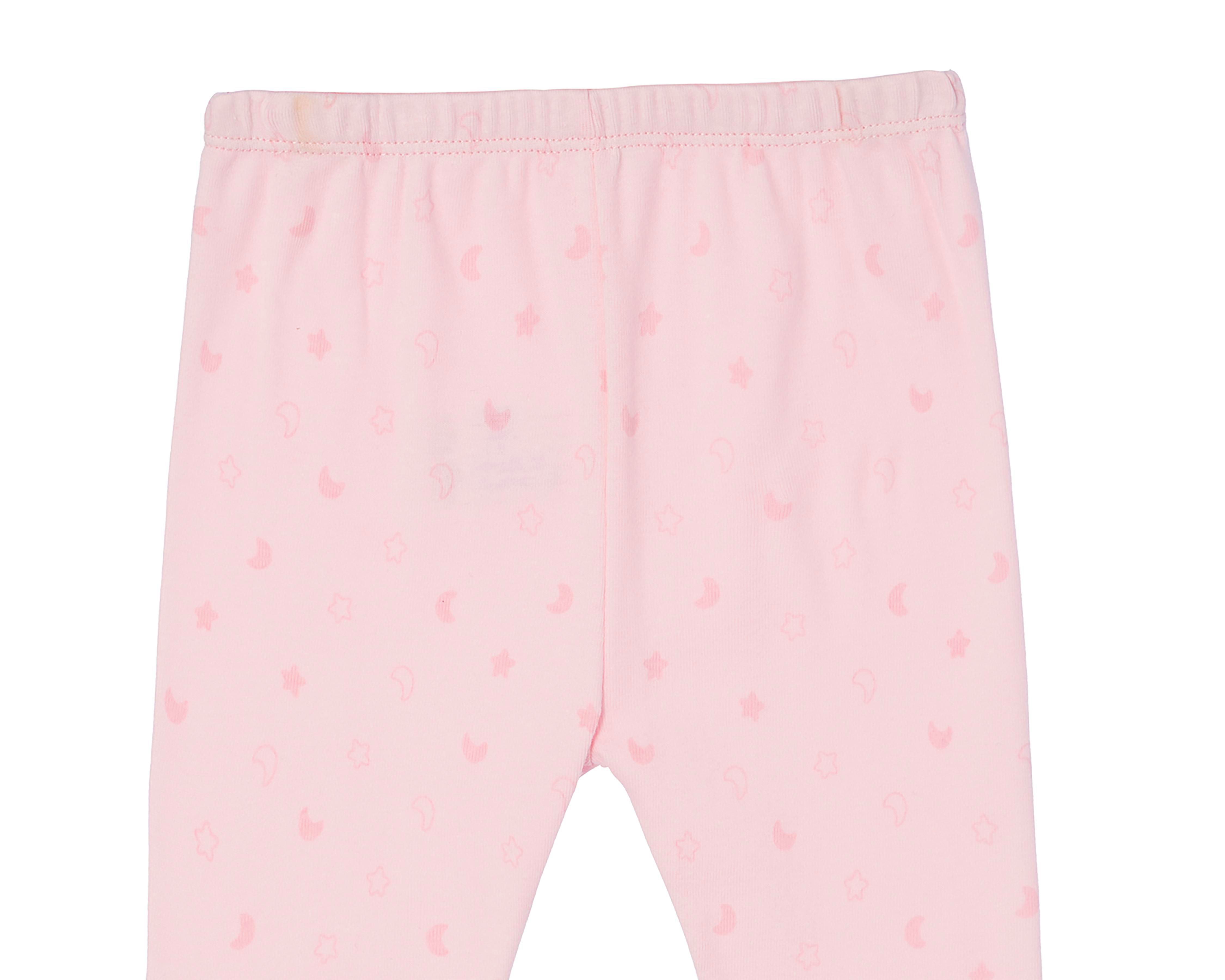 Foto 4 pulgar | Pantalón para Bebé Niña Baby Optima de Algodón Rosa