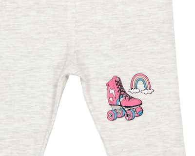Foto 3 | Pantalón para Bebé Niña Baby Óptima de Algodón Gris