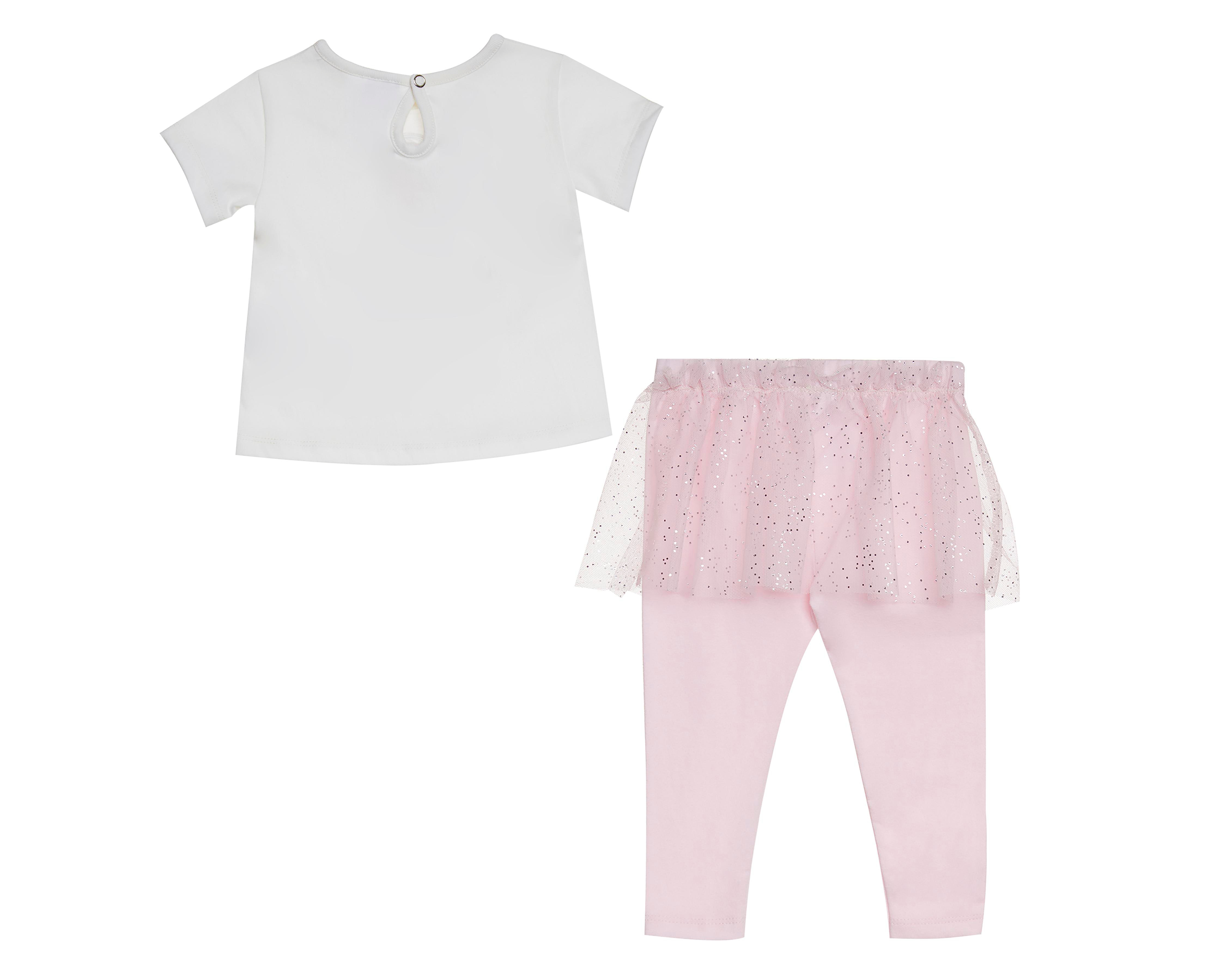 Foto 3 pulgar | Playera y Pantalón para Bebé Niña Baby Optima