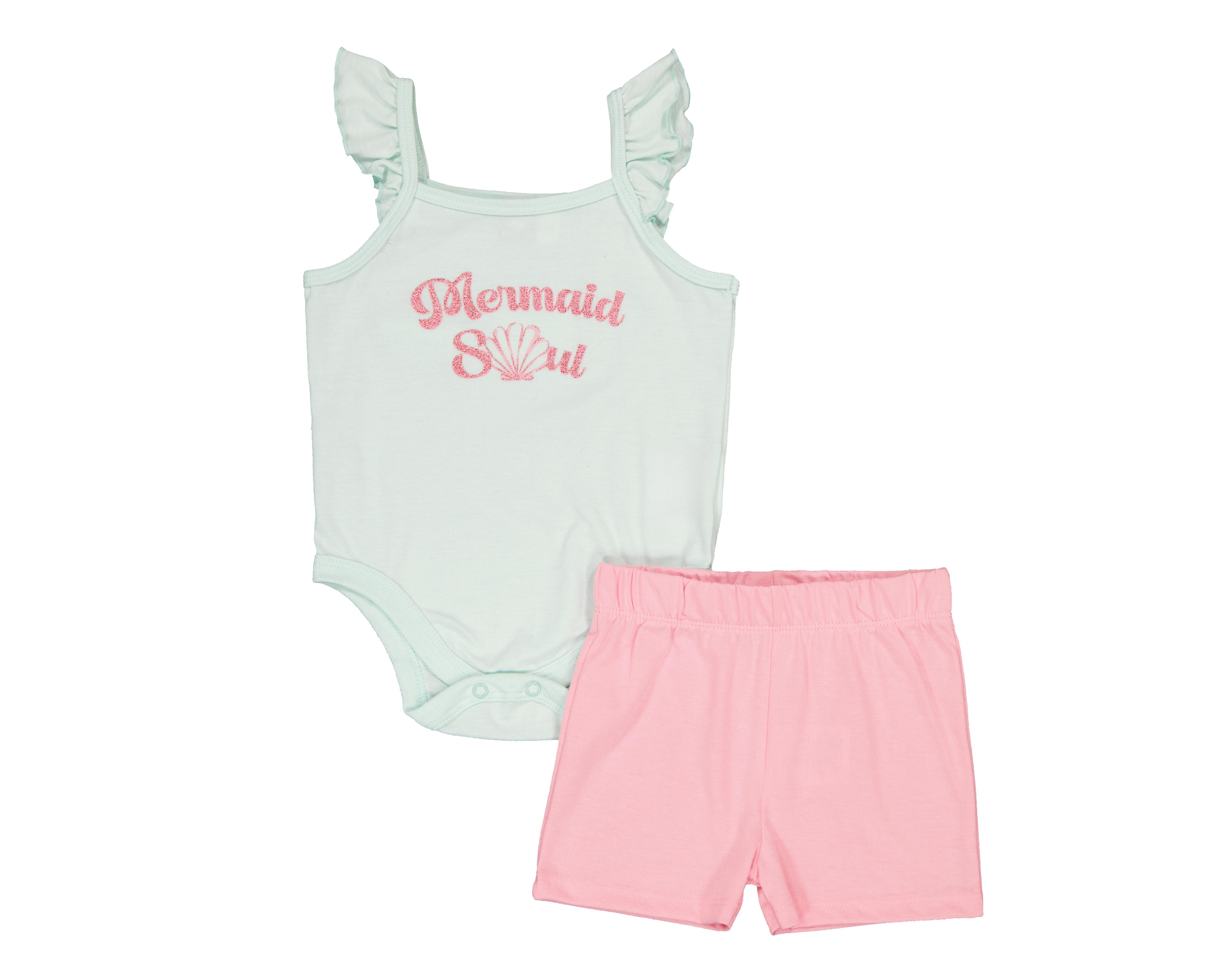 Foto 1 | Pañalero y Short de Algodón para Bebé Niña Baby Óptima