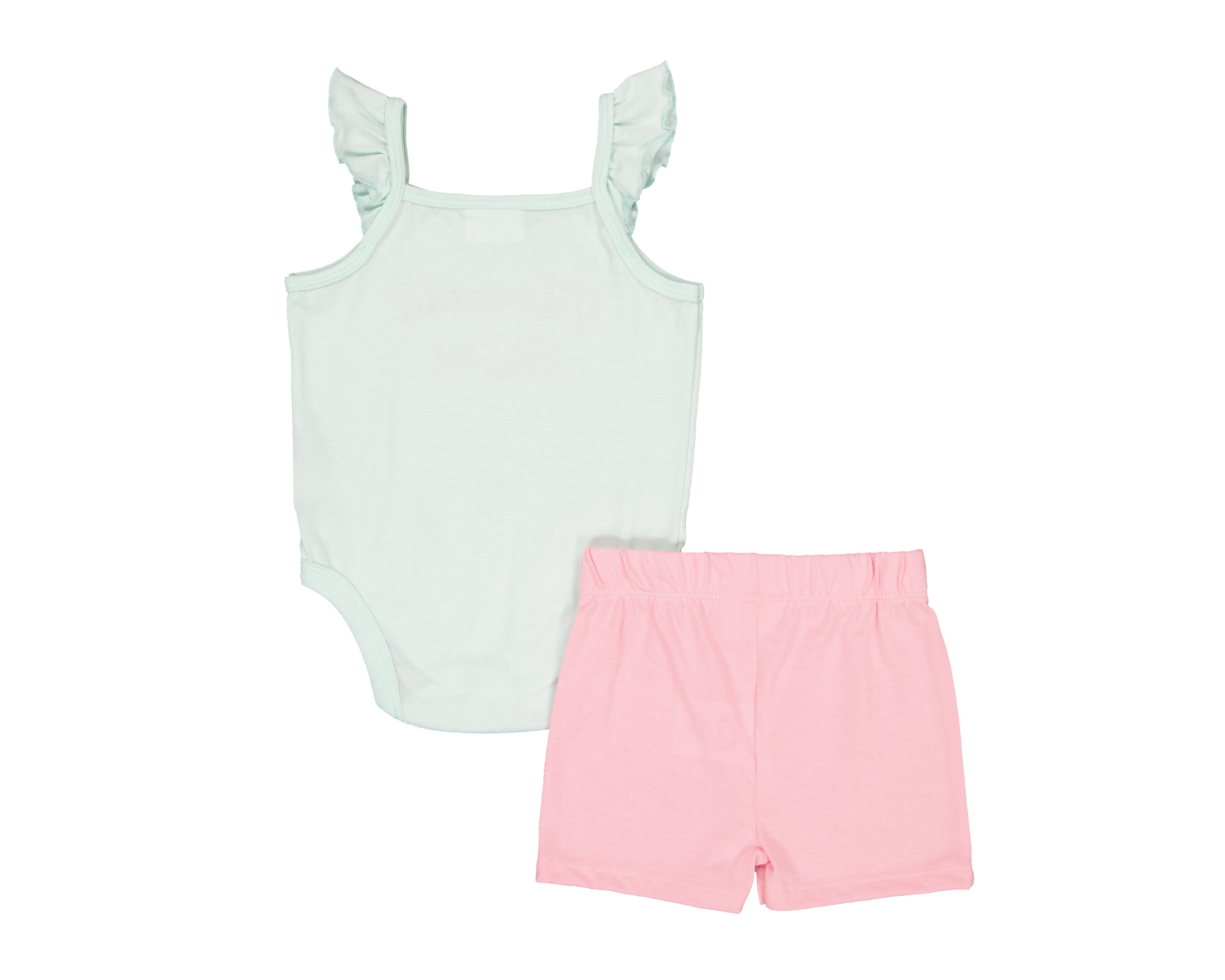 Foto 2 | Pañalero y Short de Algodón para Bebé Niña Baby Óptima