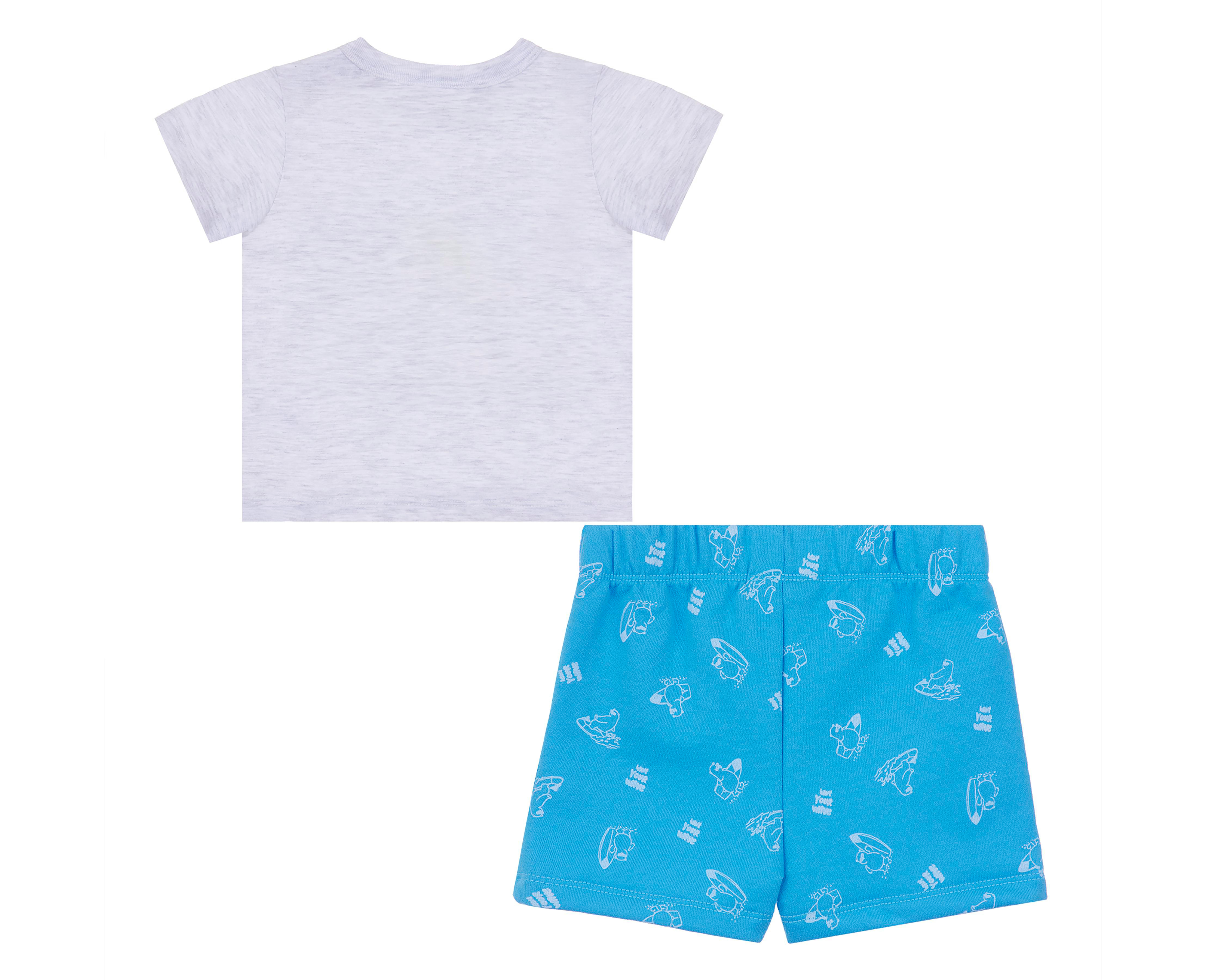 Foto 3 pulgar | Playera y Short para Bebé Niño Baby Optima
