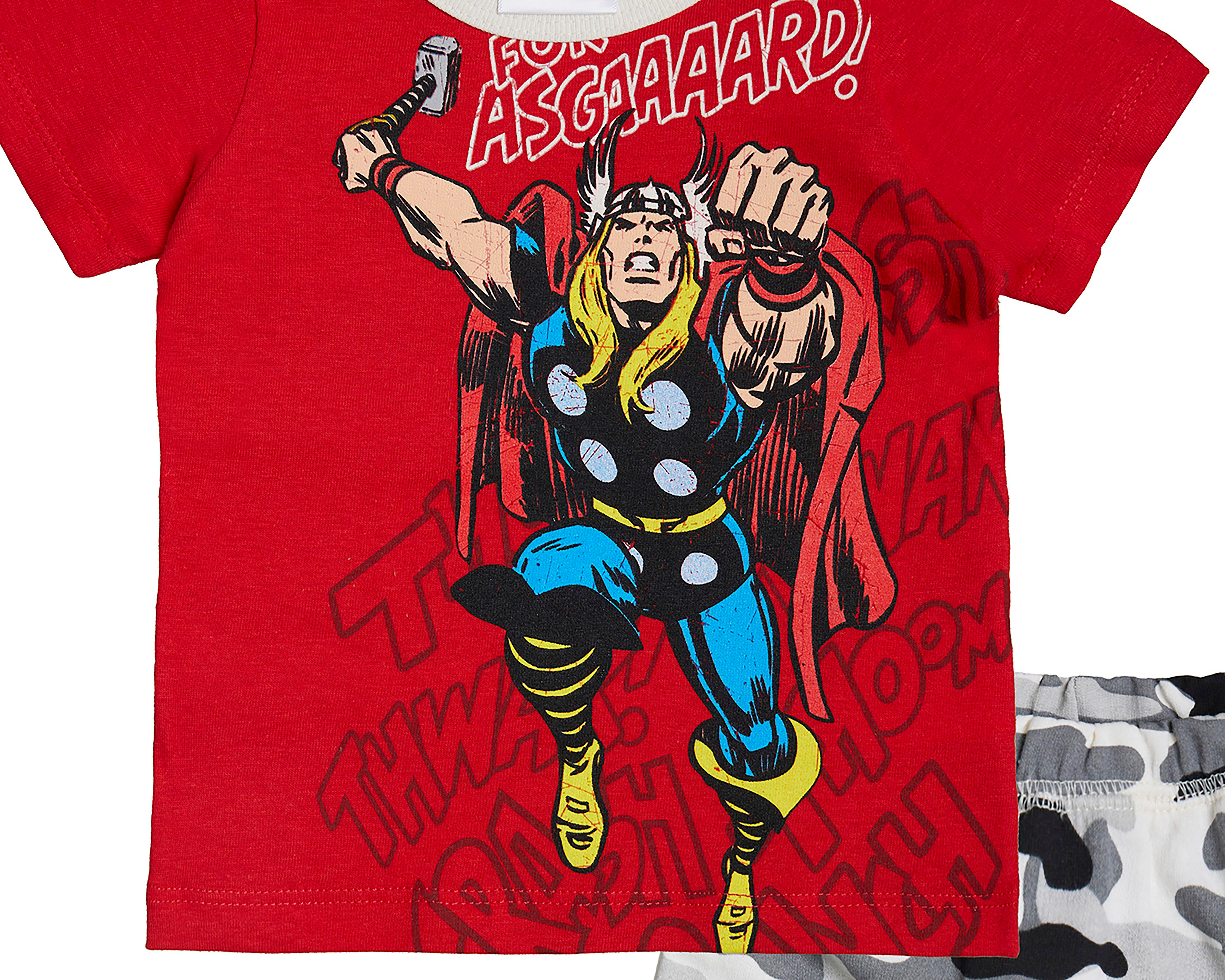 Foto 4 pulgar | Playera y Short para Bebé Niño Marvel