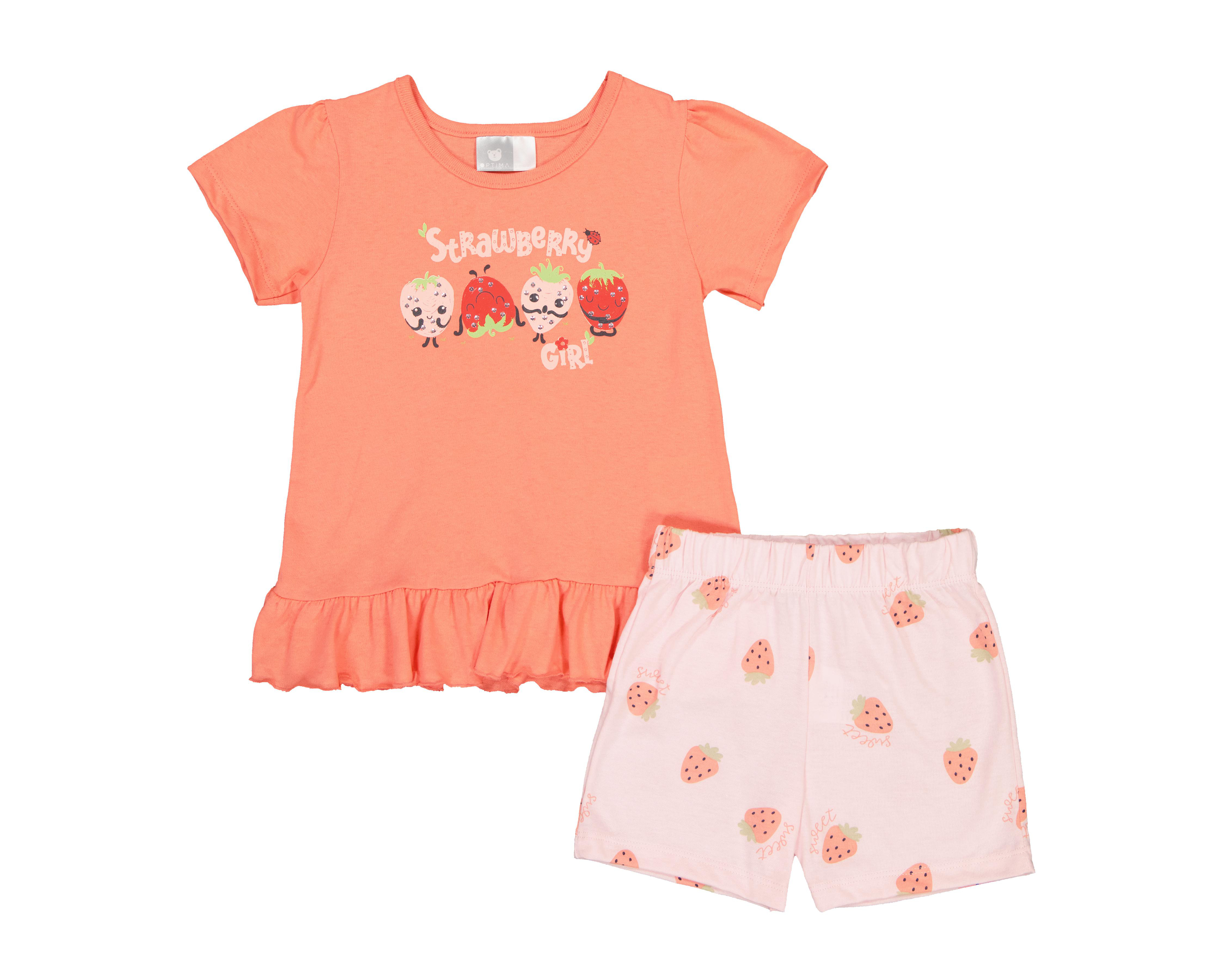 Short y Playera para Bebé Niña Baby Optima