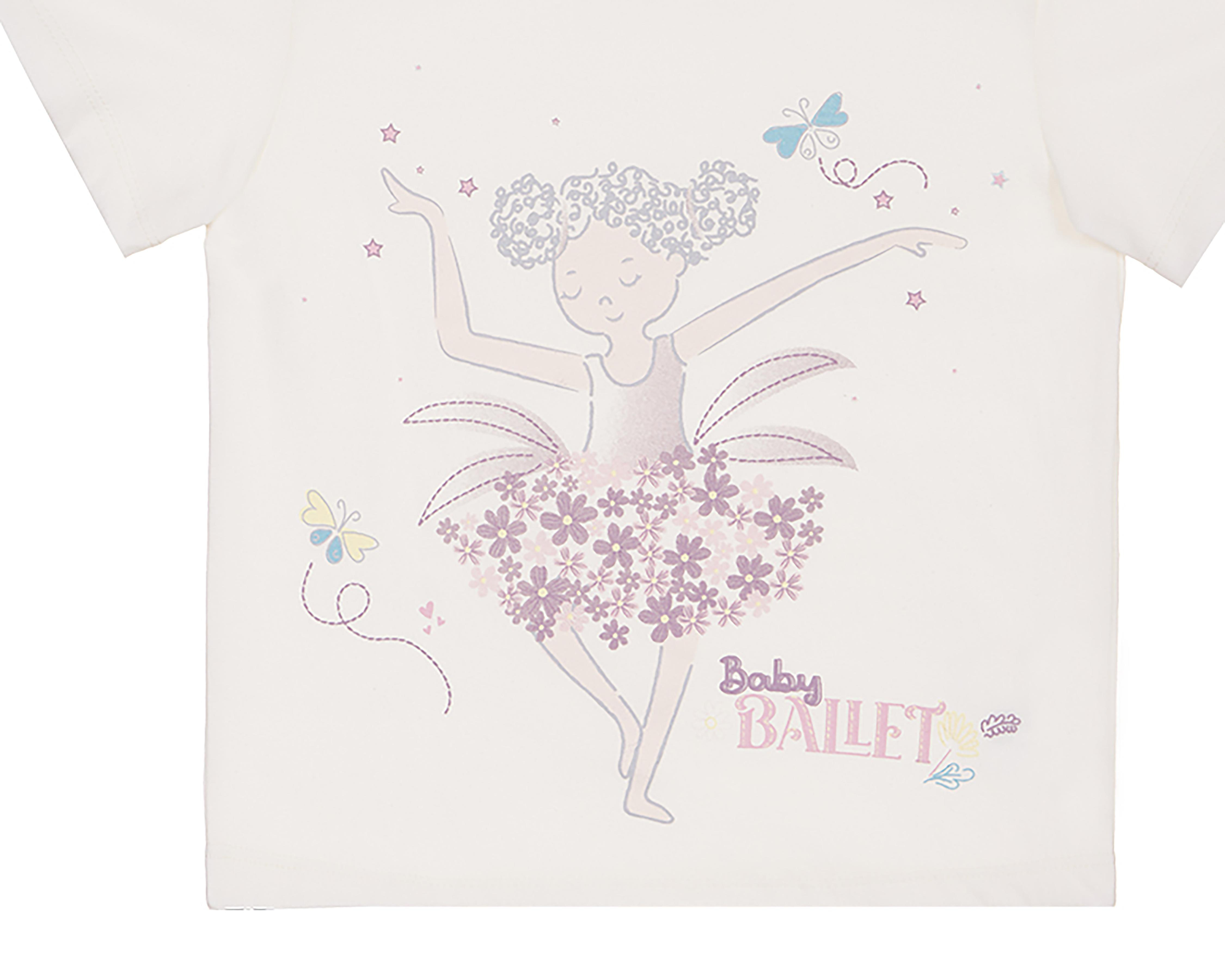 Foto 4 pulgar | Playera y Falda para Bebé Niña Baby Optima