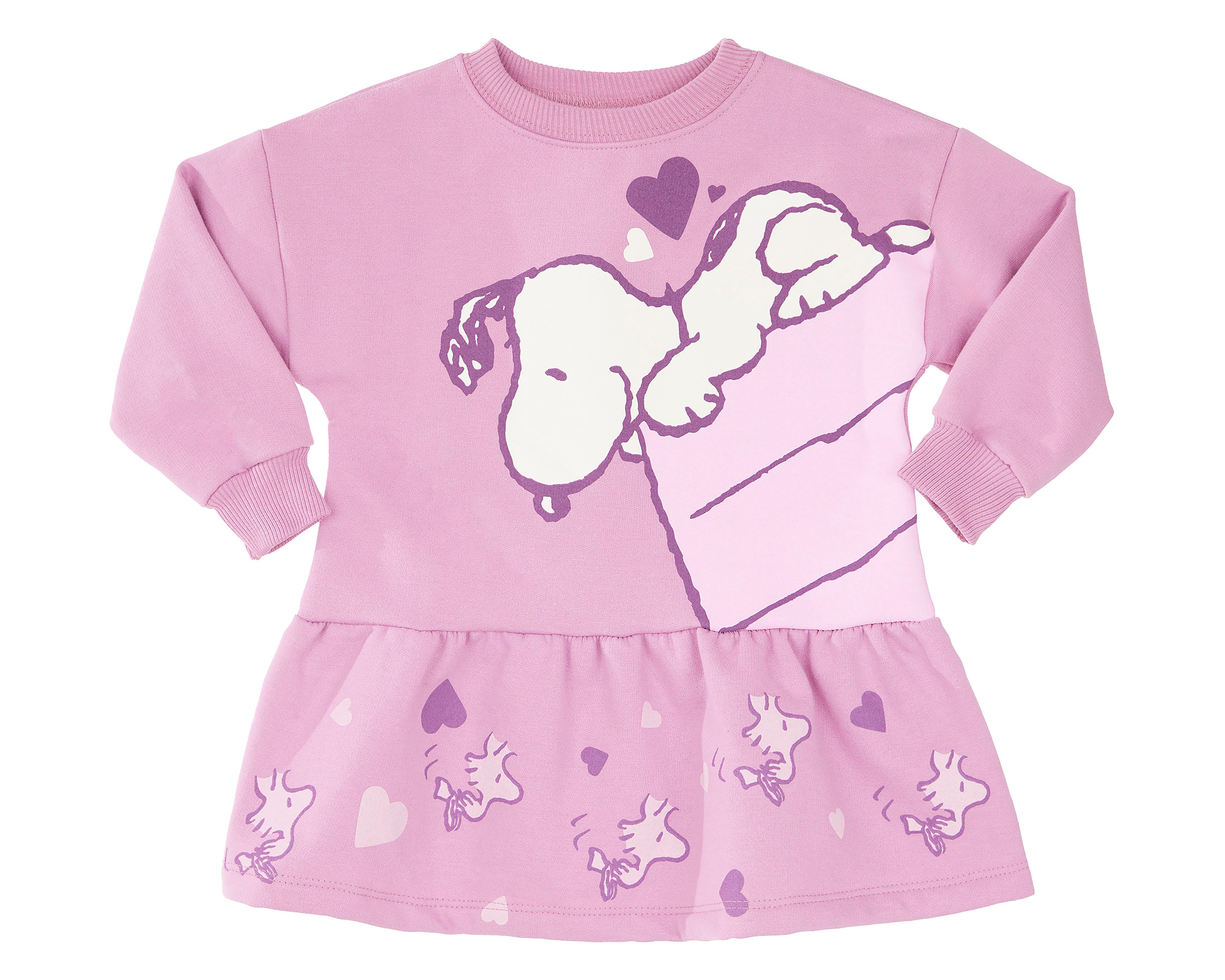 Foto 2 pulgar | Playera para Bebé Niña Peanuts Manga Larga