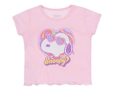 Foto 1 | Playera para Bebé Niña Peanuts de Algodón Rosa