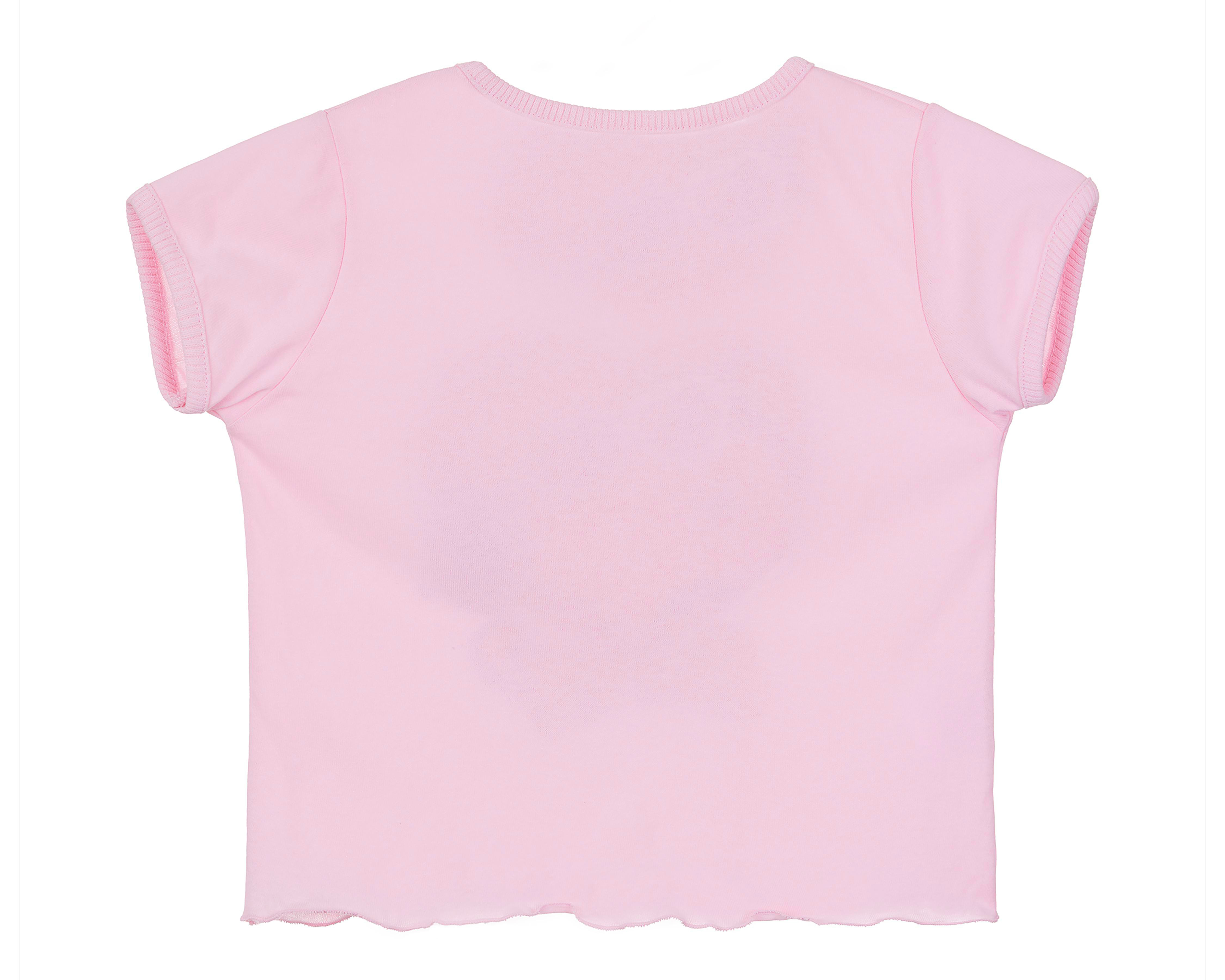Foto 3 pulgar | Playera para Bebé Niña Peanuts de Algodón Rosa