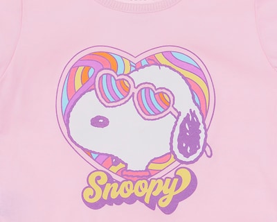 Foto 3 | Playera para Bebé Niña Peanuts de Algodón Rosa