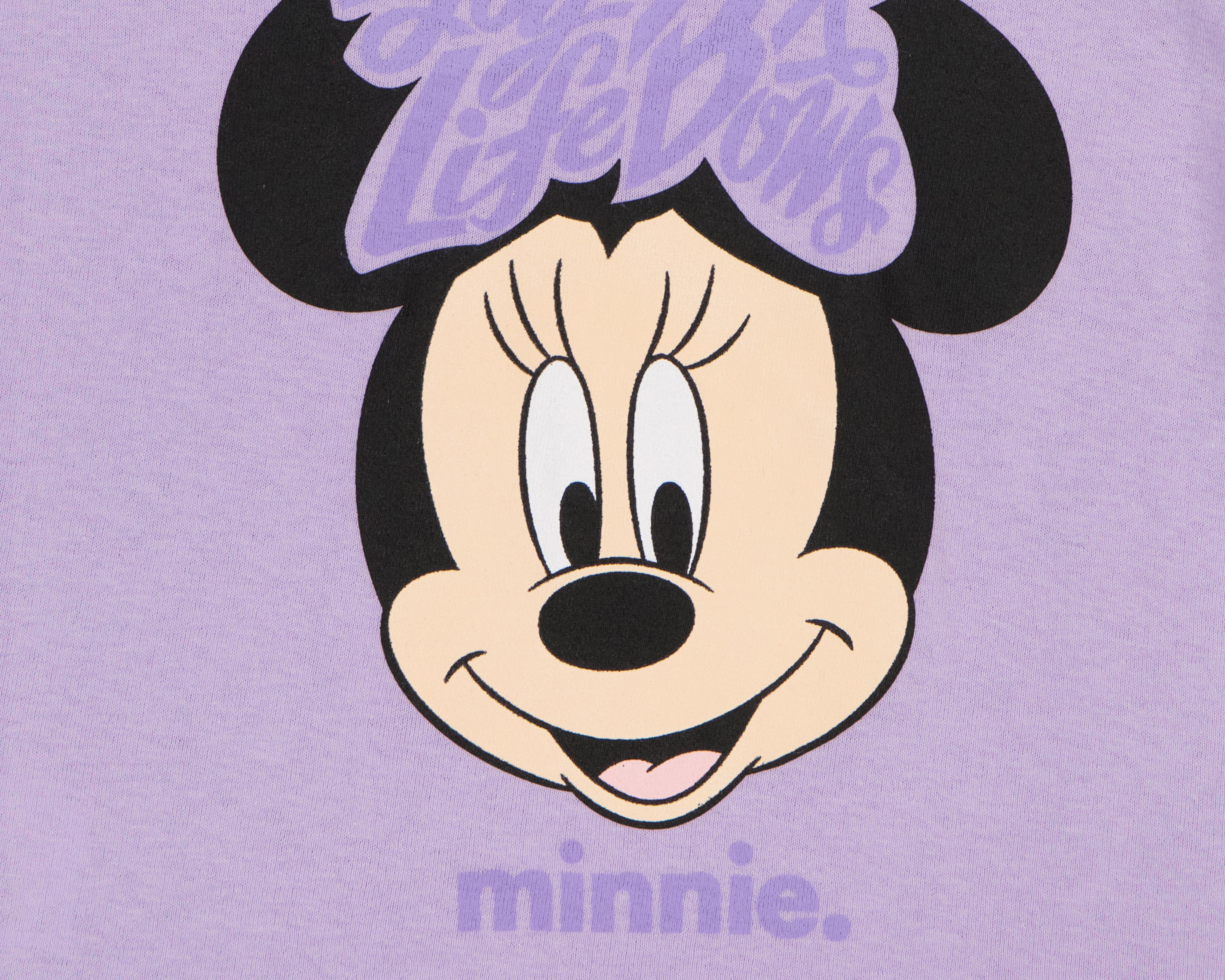 Foto 4 pulgar | Playera para Bebé Niña Disney Minnie Mouse de Algodón Lila