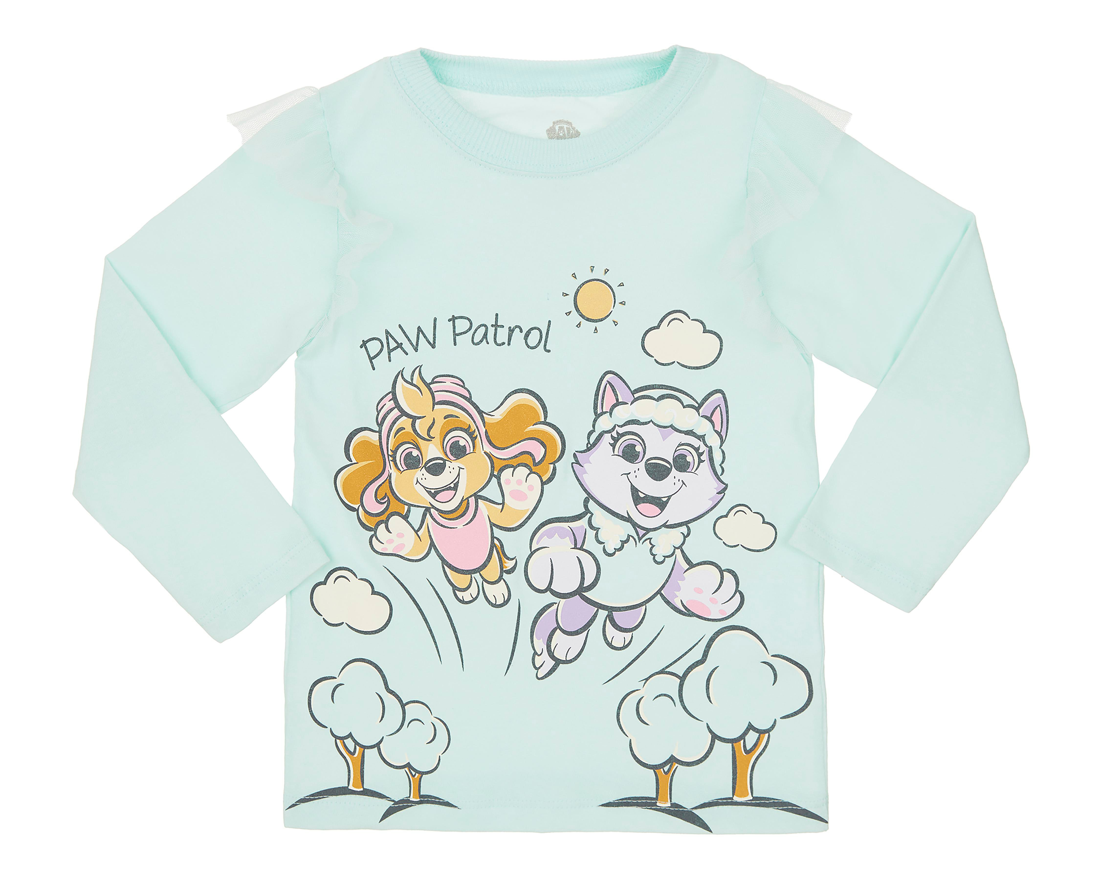 Foto 2 pulgar | Playera para Bebé Paw Patrol de Algodón Manga Larga