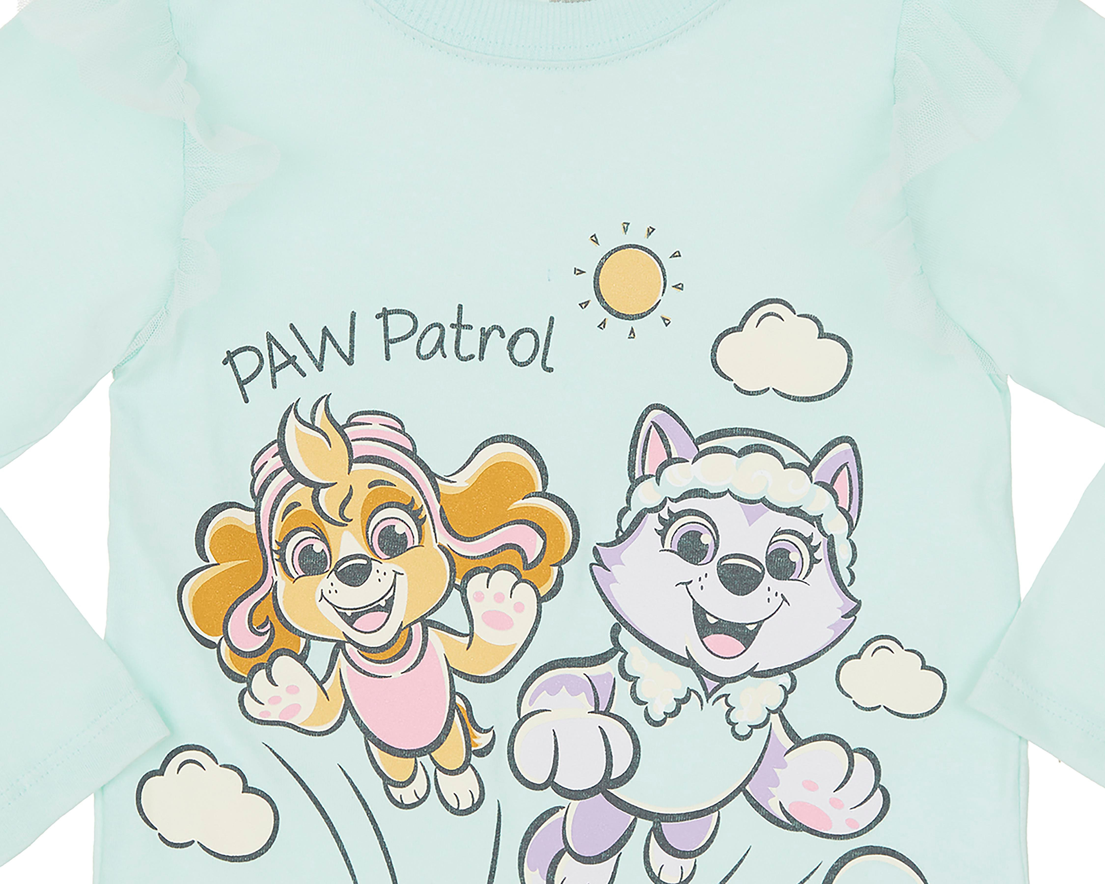 Foto 4 pulgar | Playera para Bebé Paw Patrol de Algodón Manga Larga