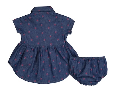 Foto 2 | Vestido y Pantaleta para Bebé Niña Baby Colors de Algodón Estampado