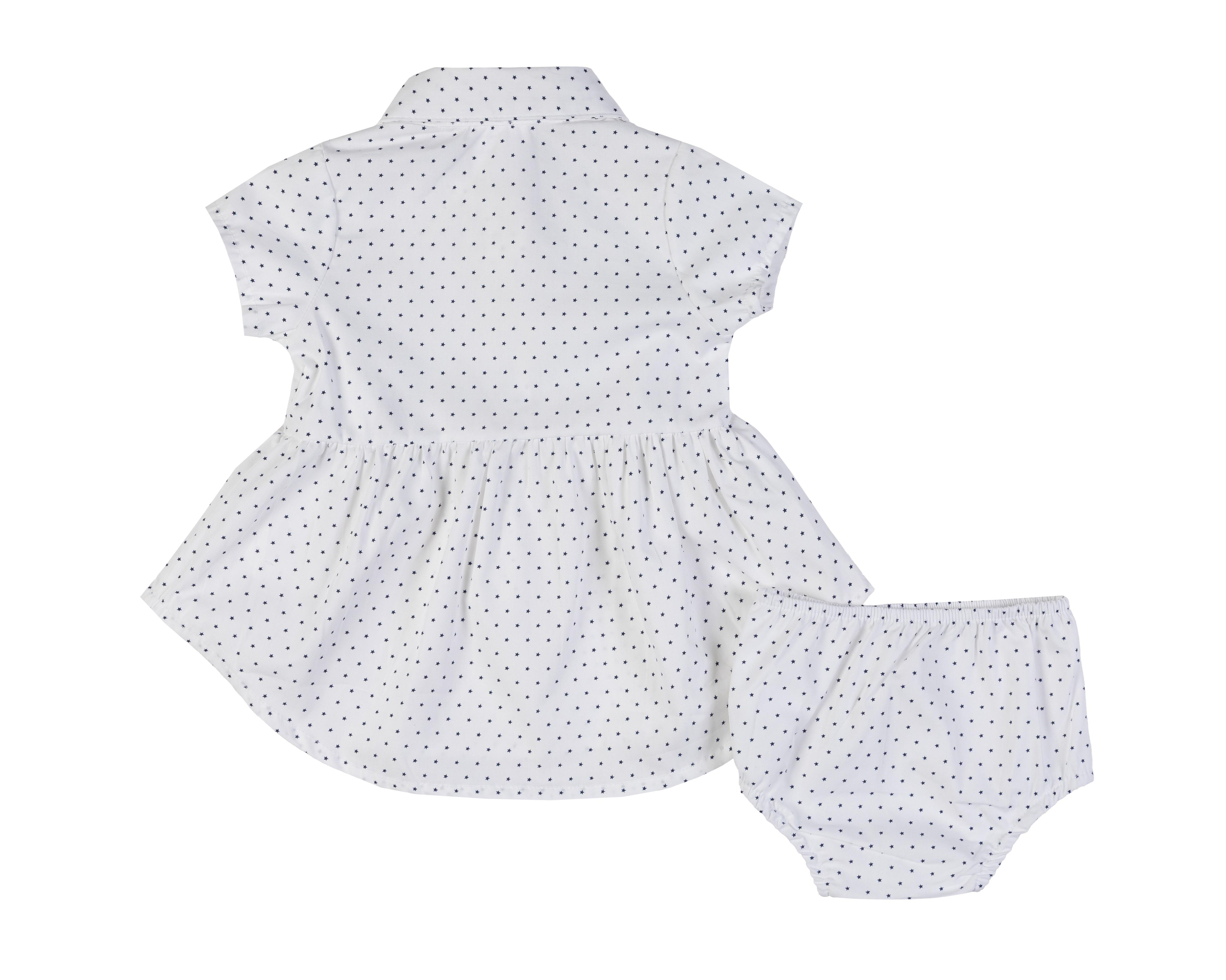 Foto 2 | Vestido y Calzón para Bebé Niña Baby Colors de Algodón Estampado