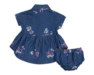 Foto 2 | Vestido con Calzón para Bebé Niña Baby Colors de Algodón 2 Piezas