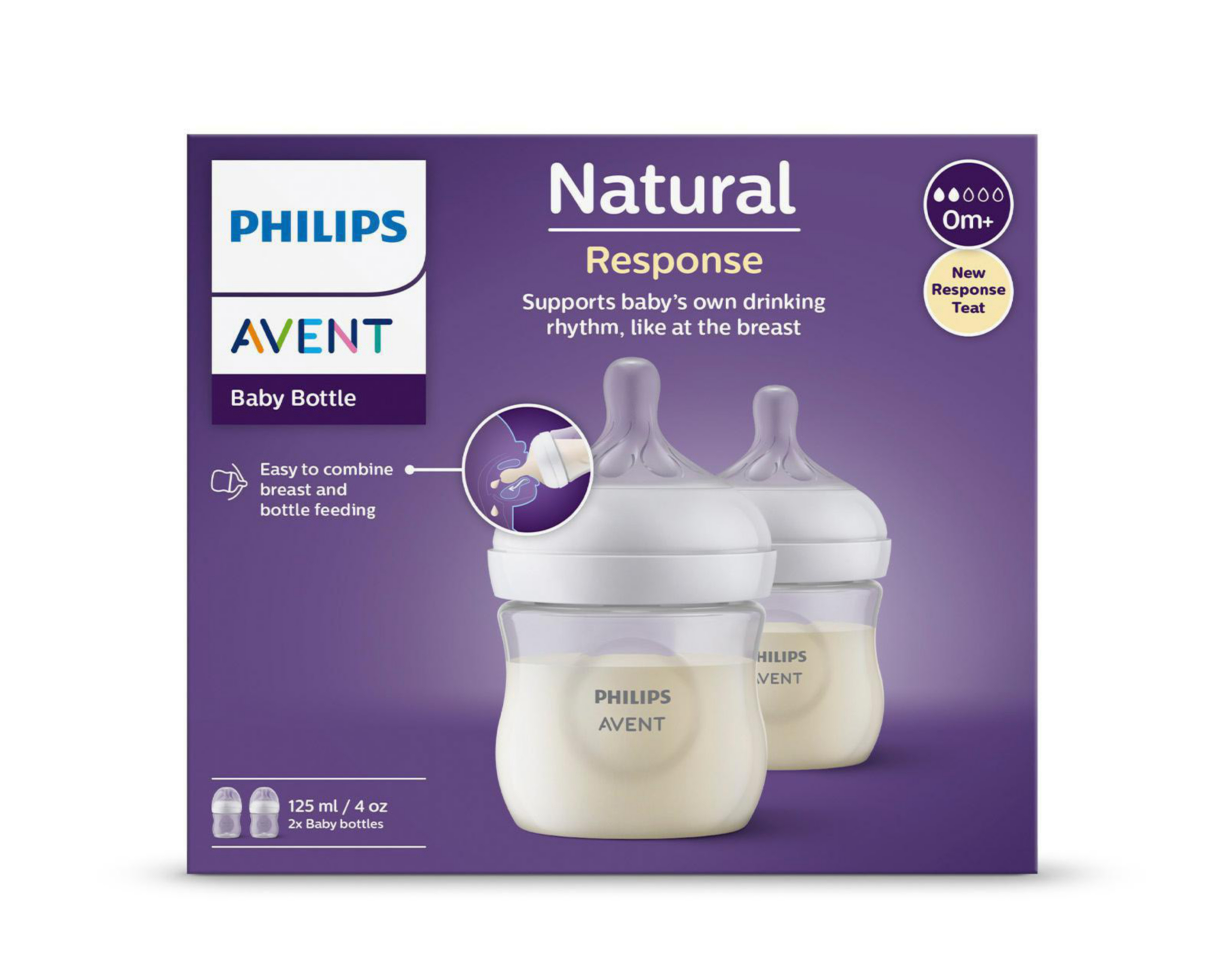 Foto 5 pulgar | Set de Biberones marca Avent 4 oz 2 Piezas