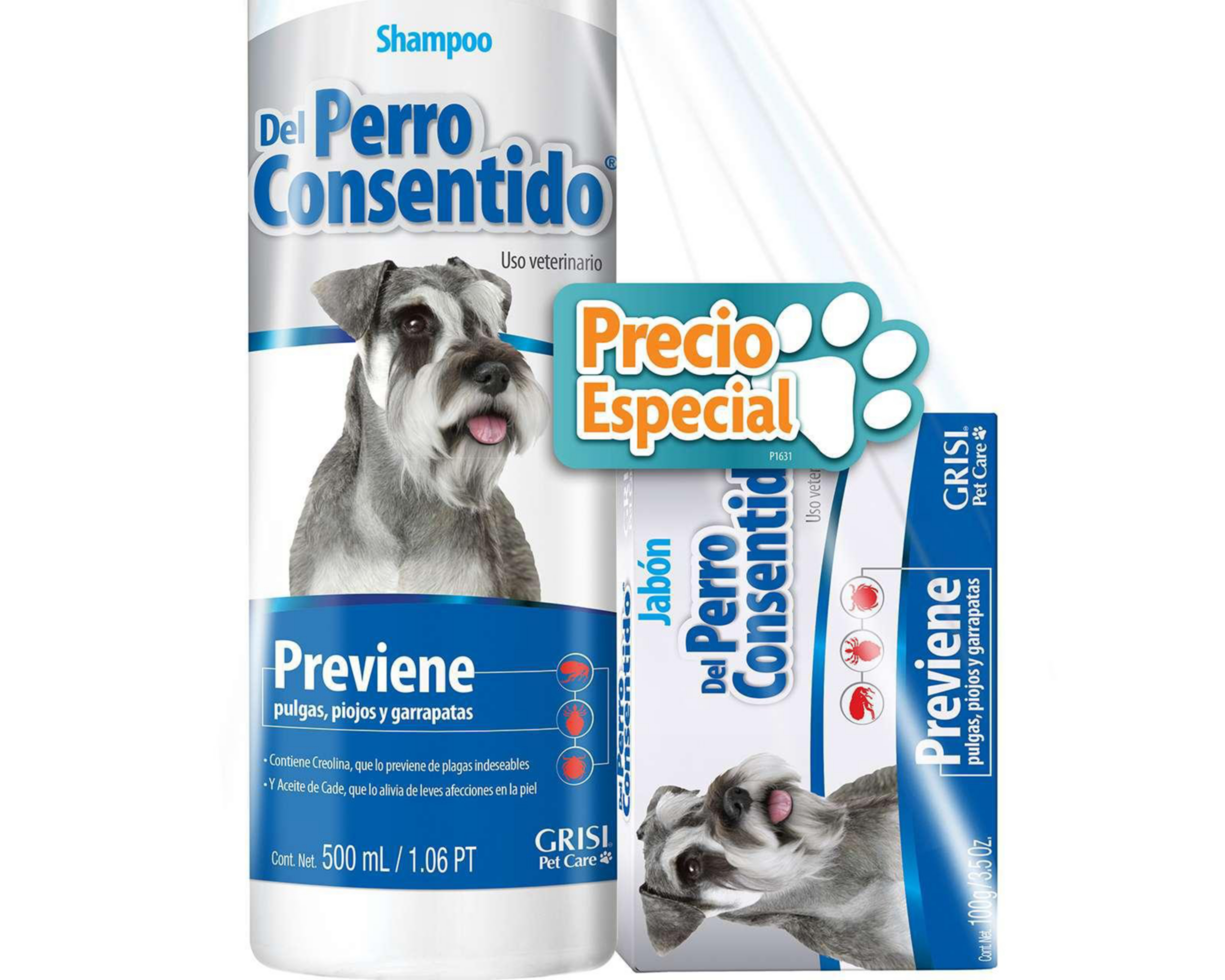 Foto 4 pulgar | Shampoo y Jabón para Perro Grisi Antipulgas 2 Piezas