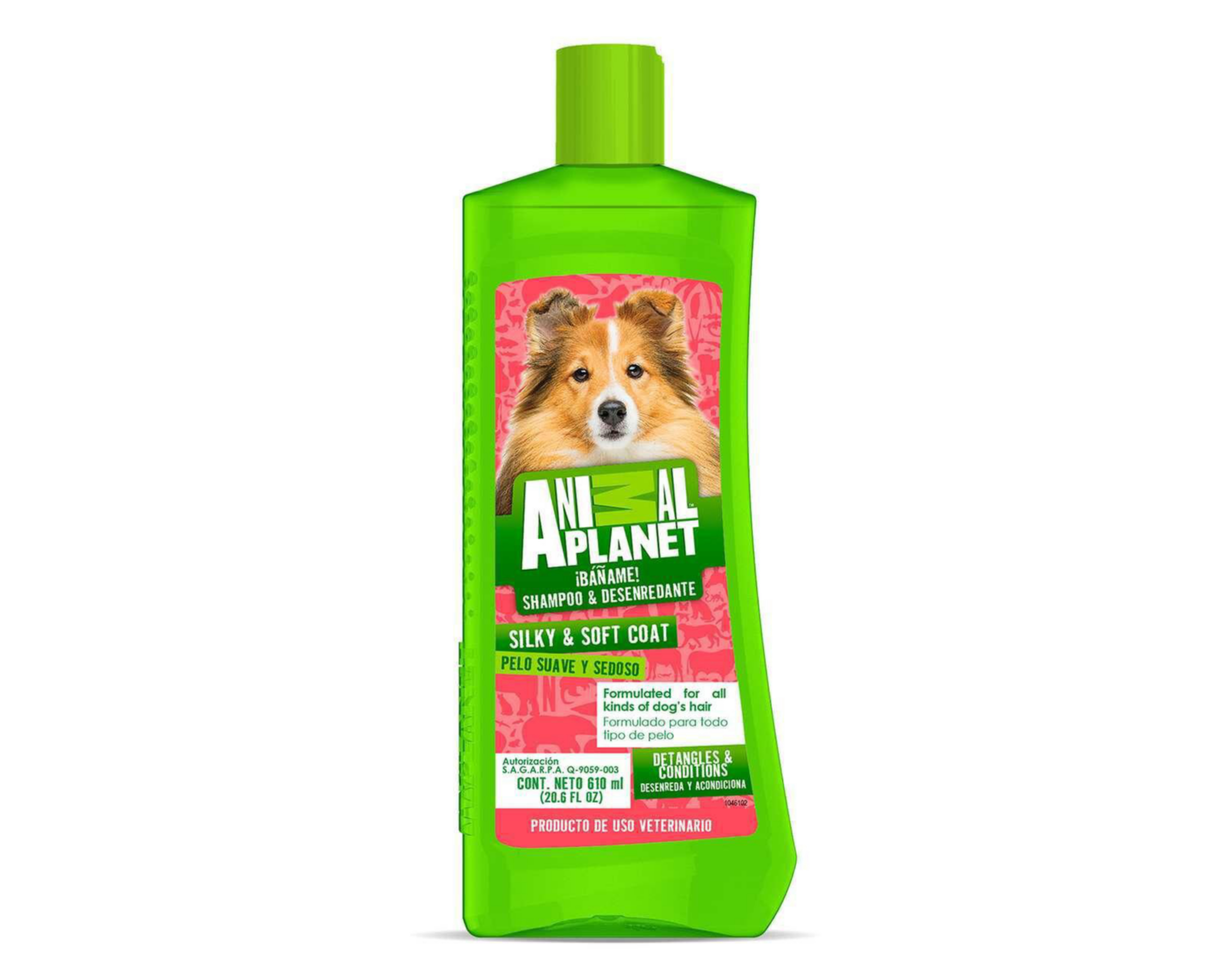 Foto 2 pulgar | Shampoo y Desenredante para Perro Animal Planet Pelo Suave y Sedoso 610 ml