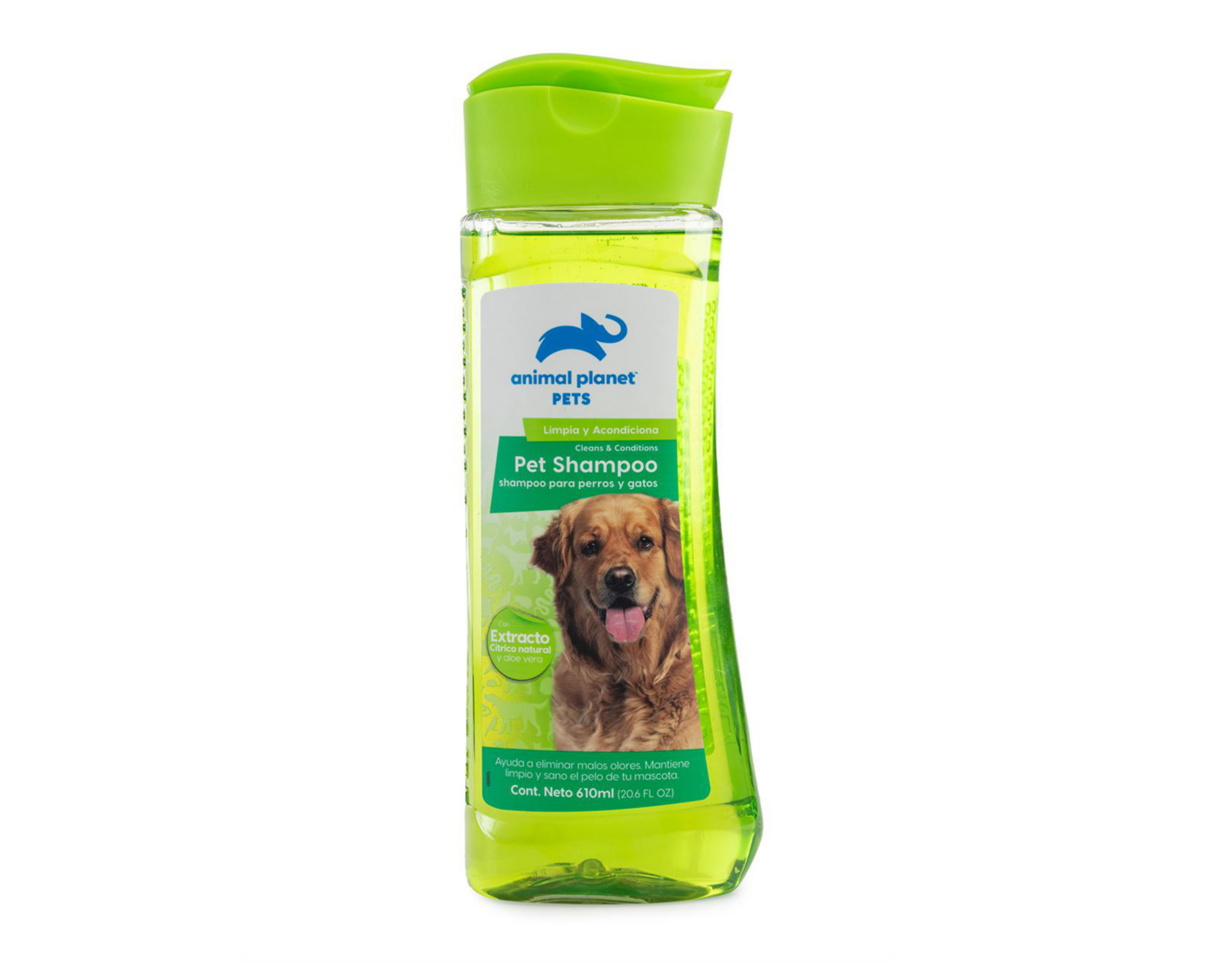 Shampoo para Mascotas Animal Planet Limpia y Acondiciona 610 ml