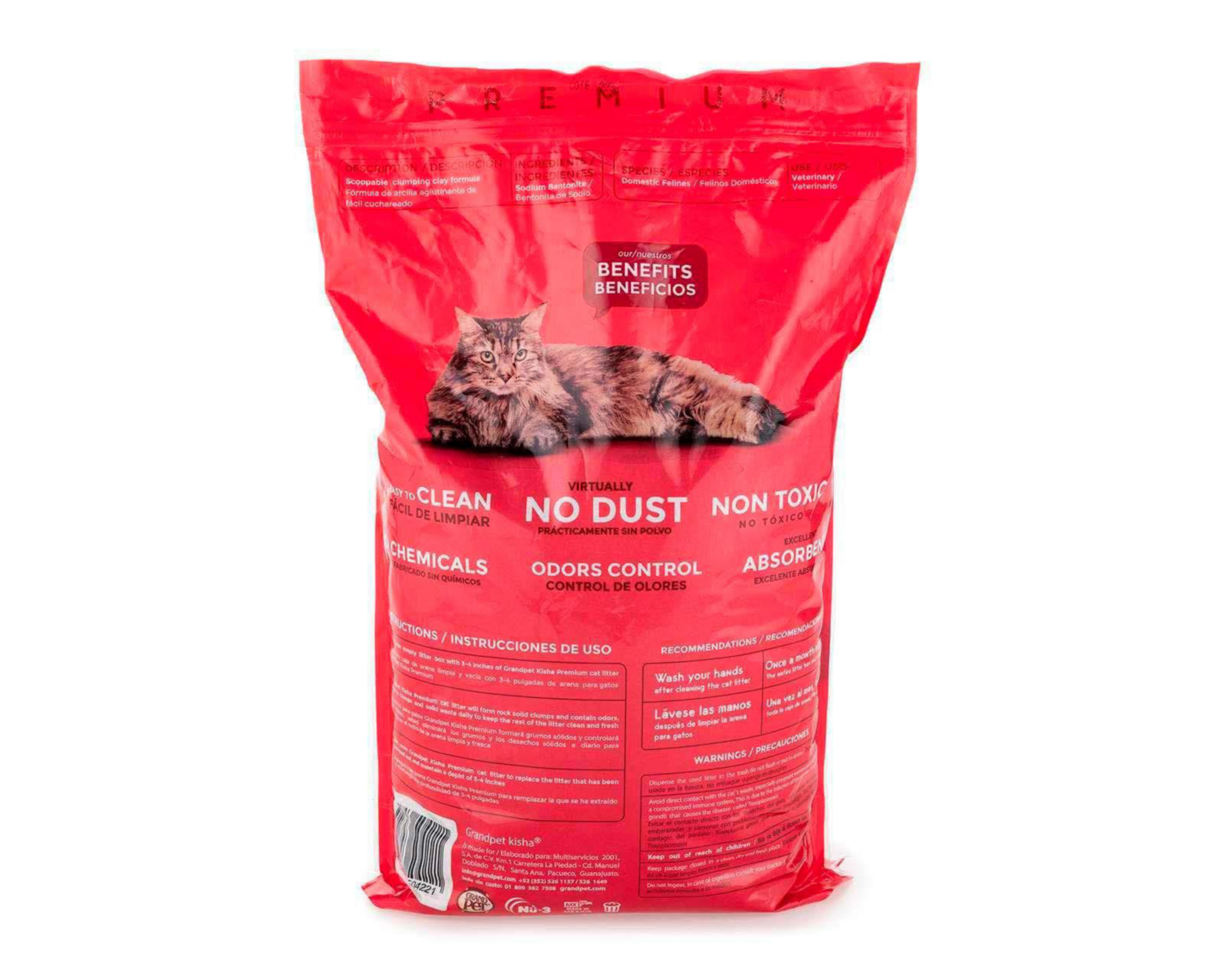 Foto 2 | Arena para Gato Grandpet Kisha Premium 7 Kg