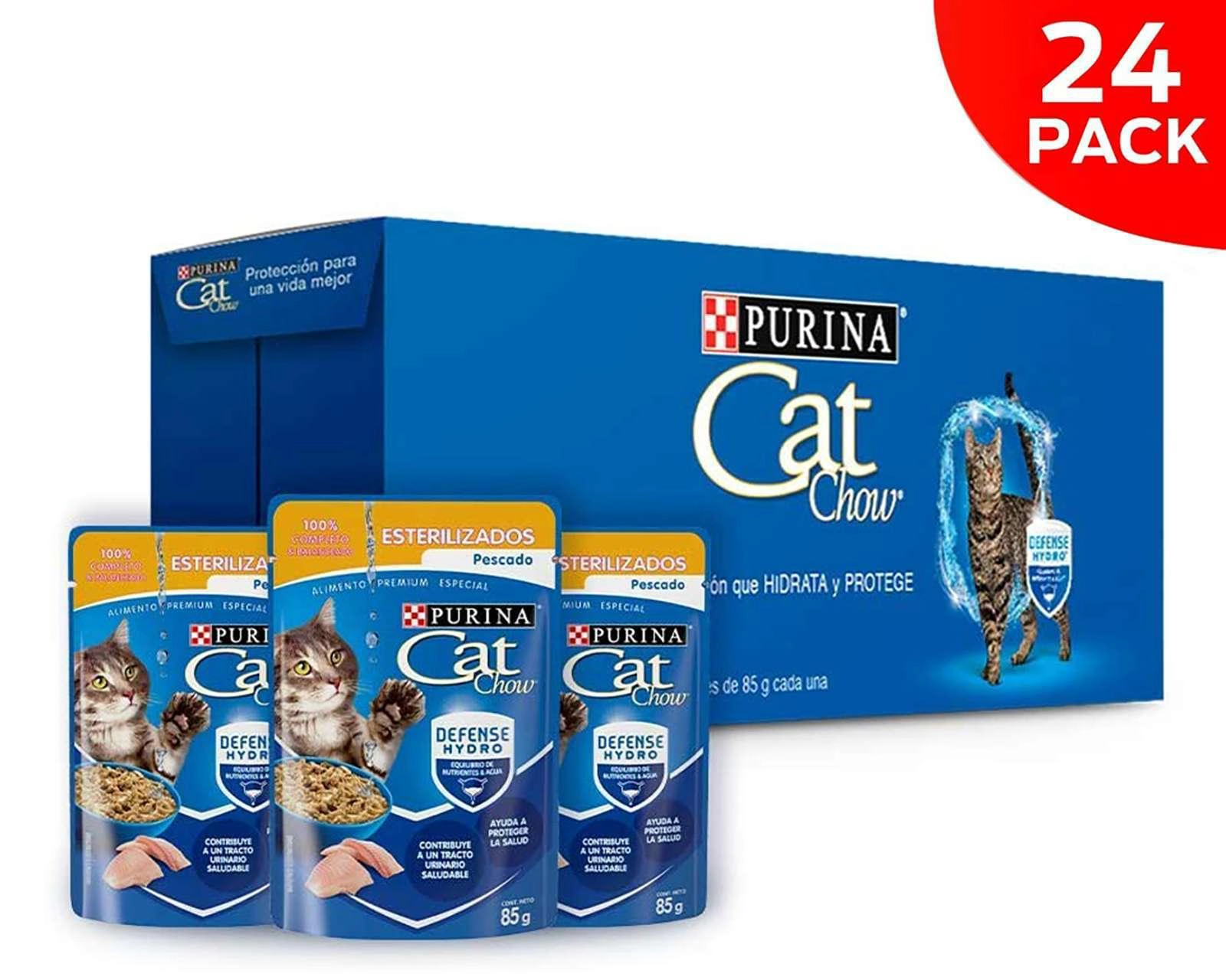 Foto 2 pulgar | Alimento para Gato Purina Cat Chow Adulto Esterilizado 24 Sobres