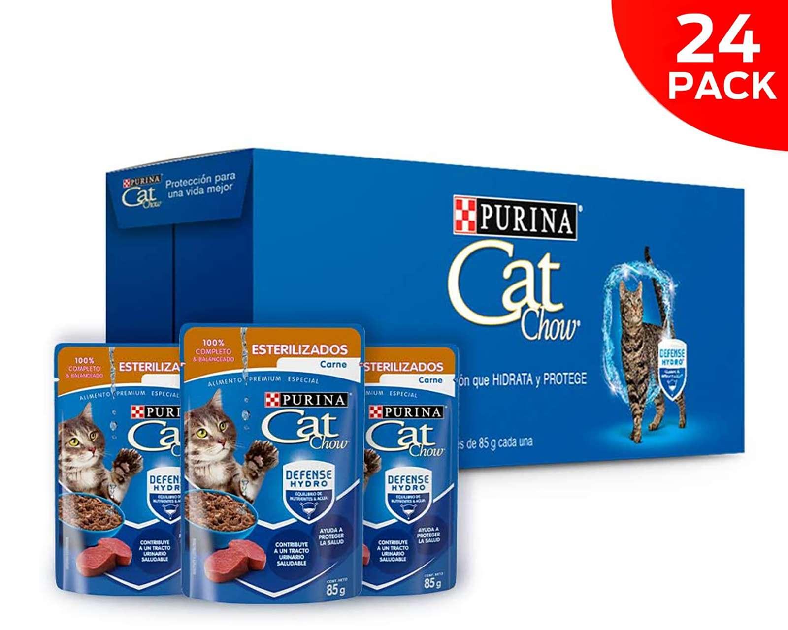 Foto 2 pulgar | Alimento para Gato Purina Cat Chow Adulto Esterilizado 24 Sobres