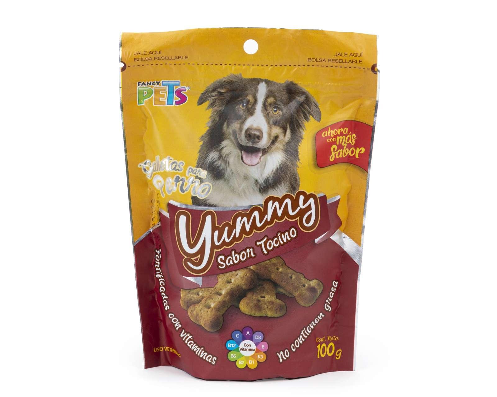 Galletas para Perro Yummy  Sabor Tocino 100 g