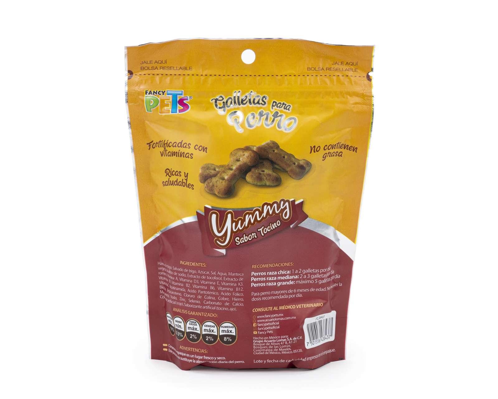 Foto 3 pulgar | Galletas para Perro Yummy  Sabor Tocino 100 g