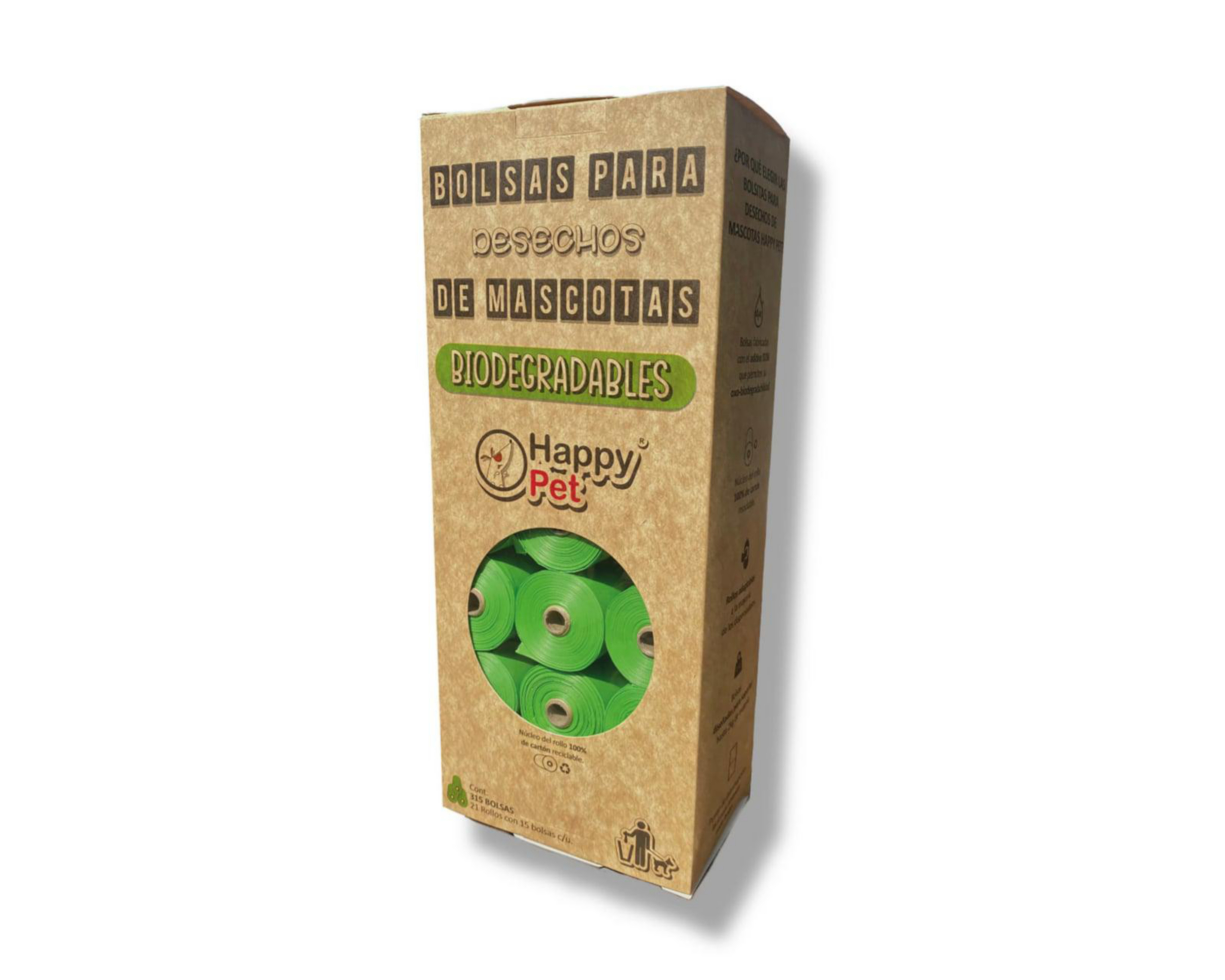 Bolsa para Desechos de Mascotas Happy Pet Biodegradable 315 piezas