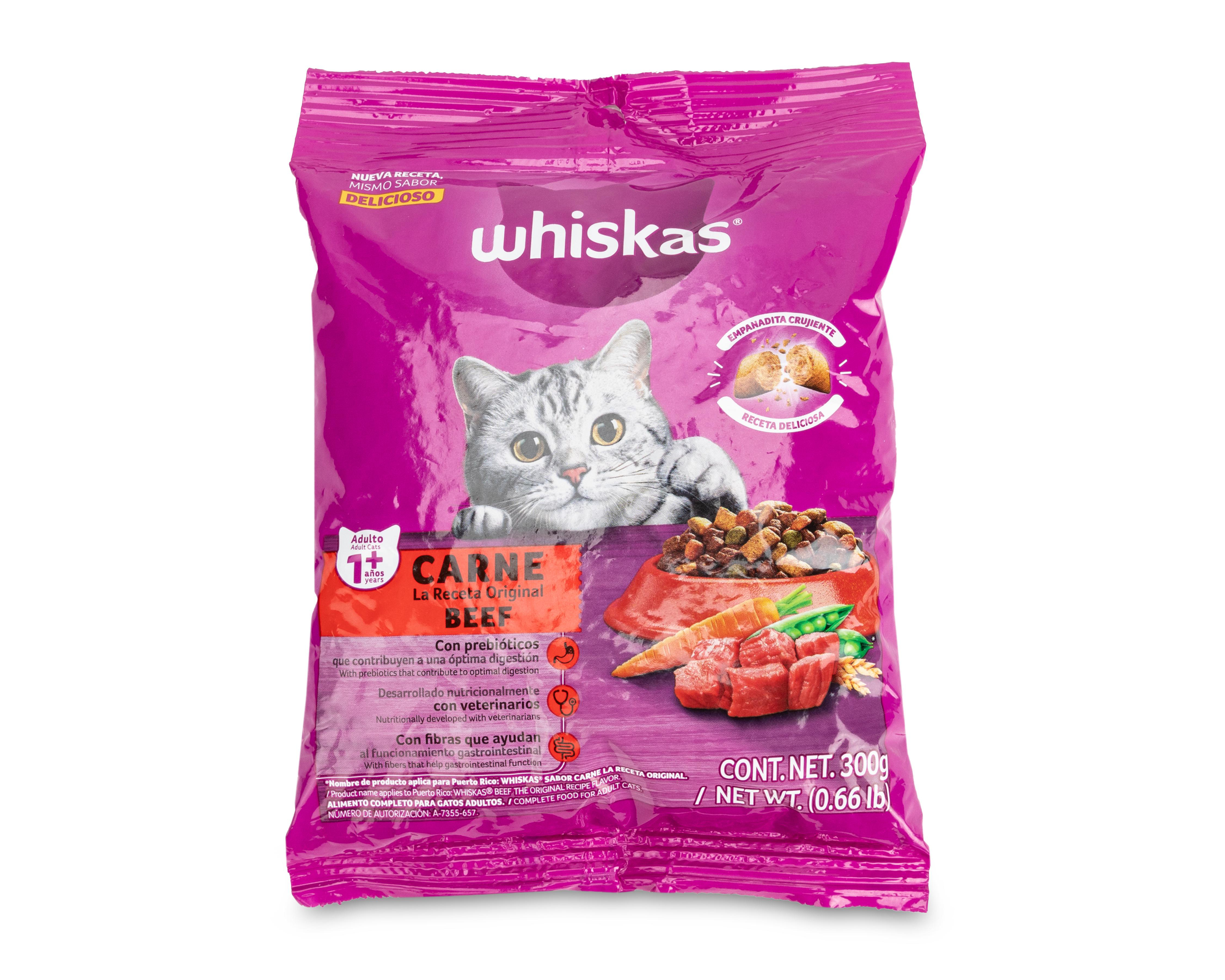 Foto 2 pulgar | Alimento para Gato Whiskas Adulto 300 g