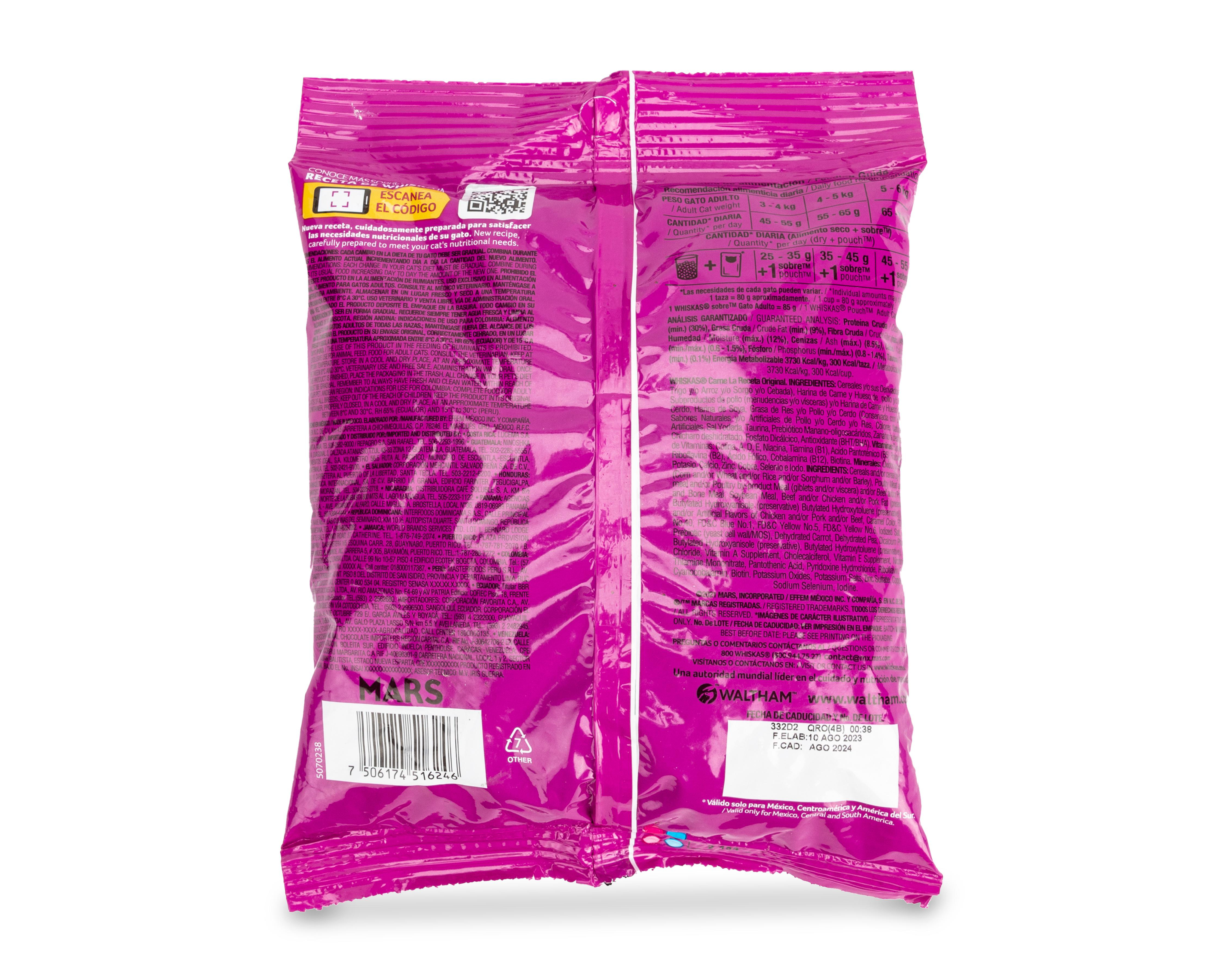 Foto 3 pulgar | Alimento para Gato Whiskas Adulto 300 g