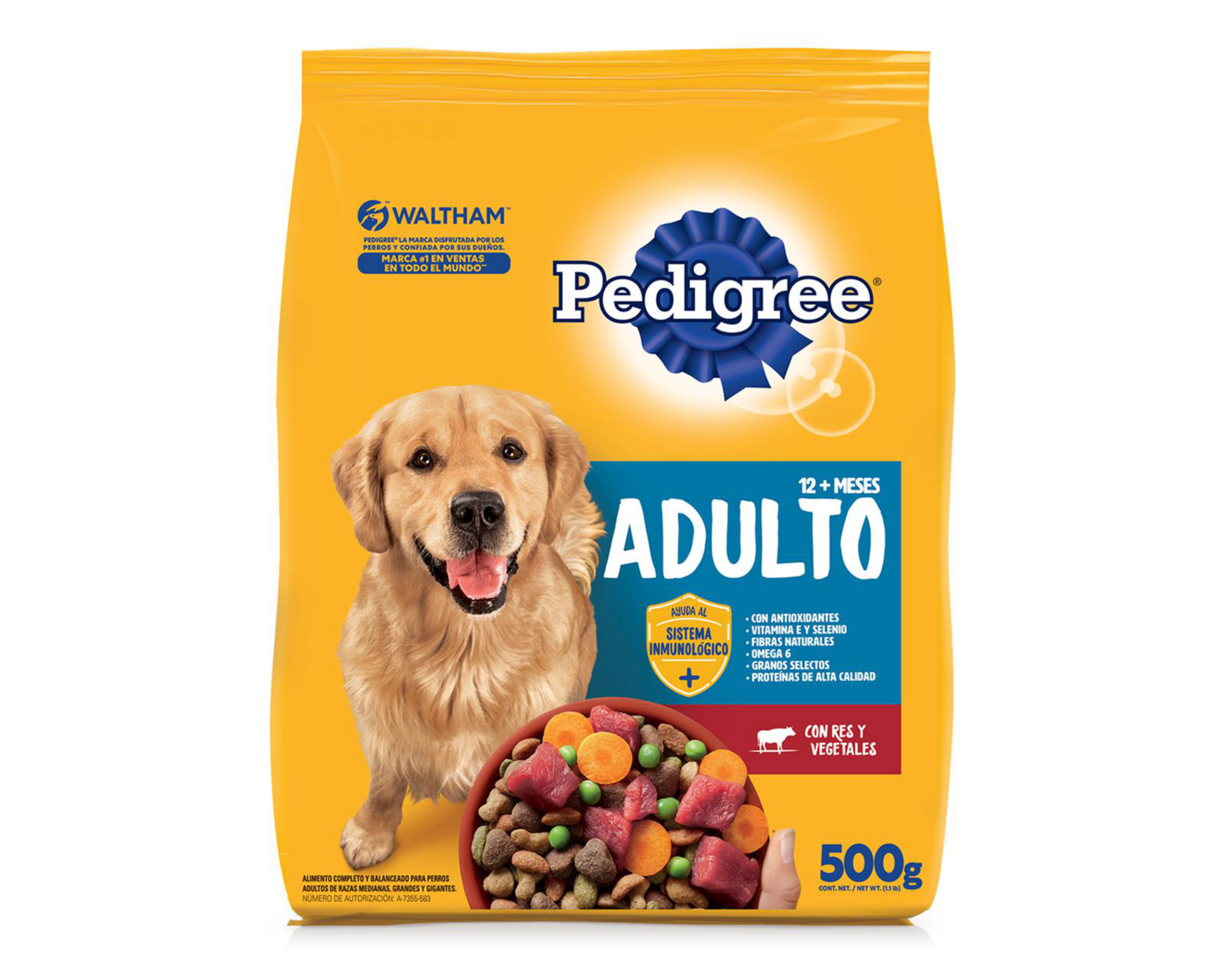 Foto 2 pulgar | Alimento para Perro Pedigree Adulto 500 g