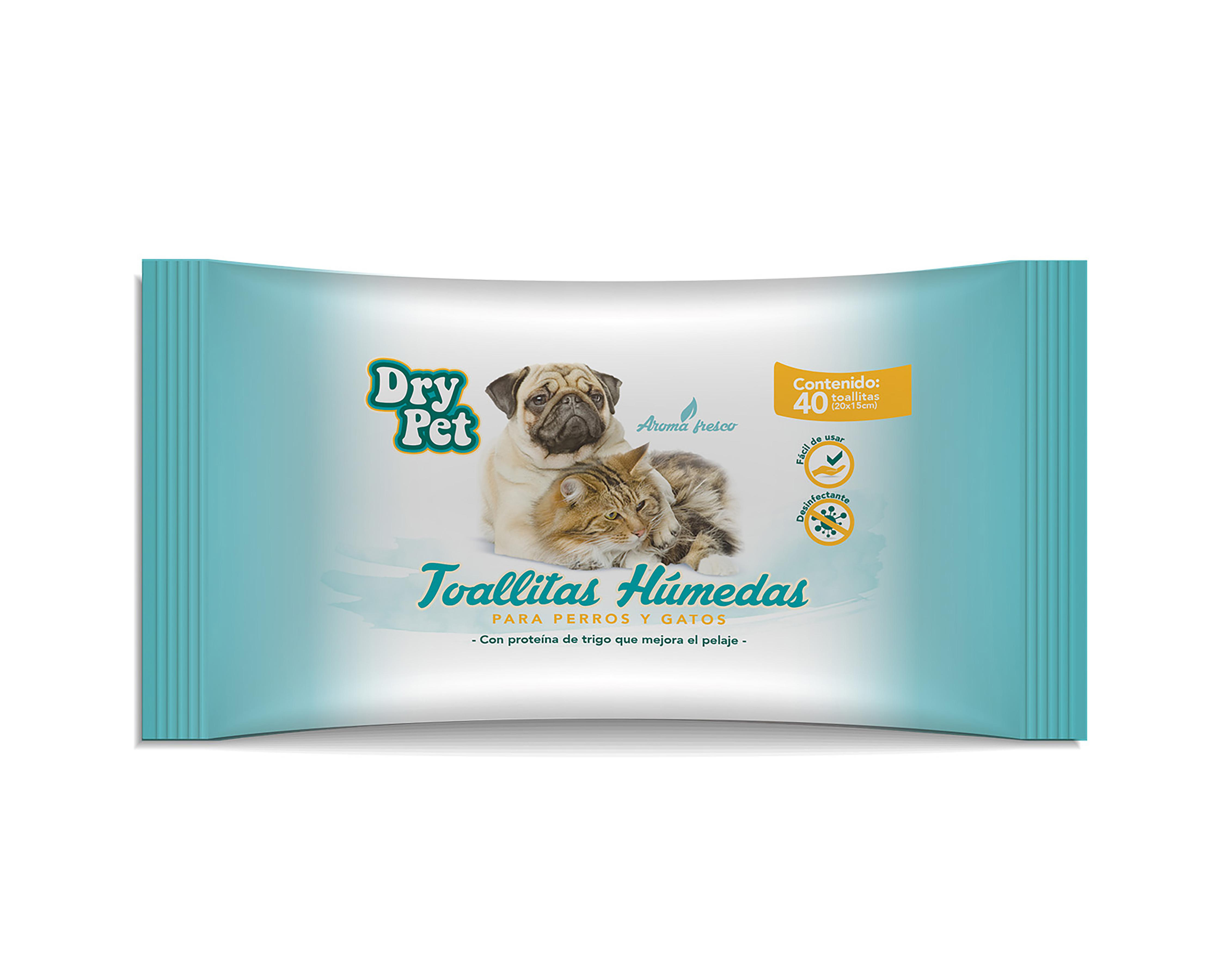 Toallas Húmedas Fancy Pets Dry Pet para Mascota 40 Piezas