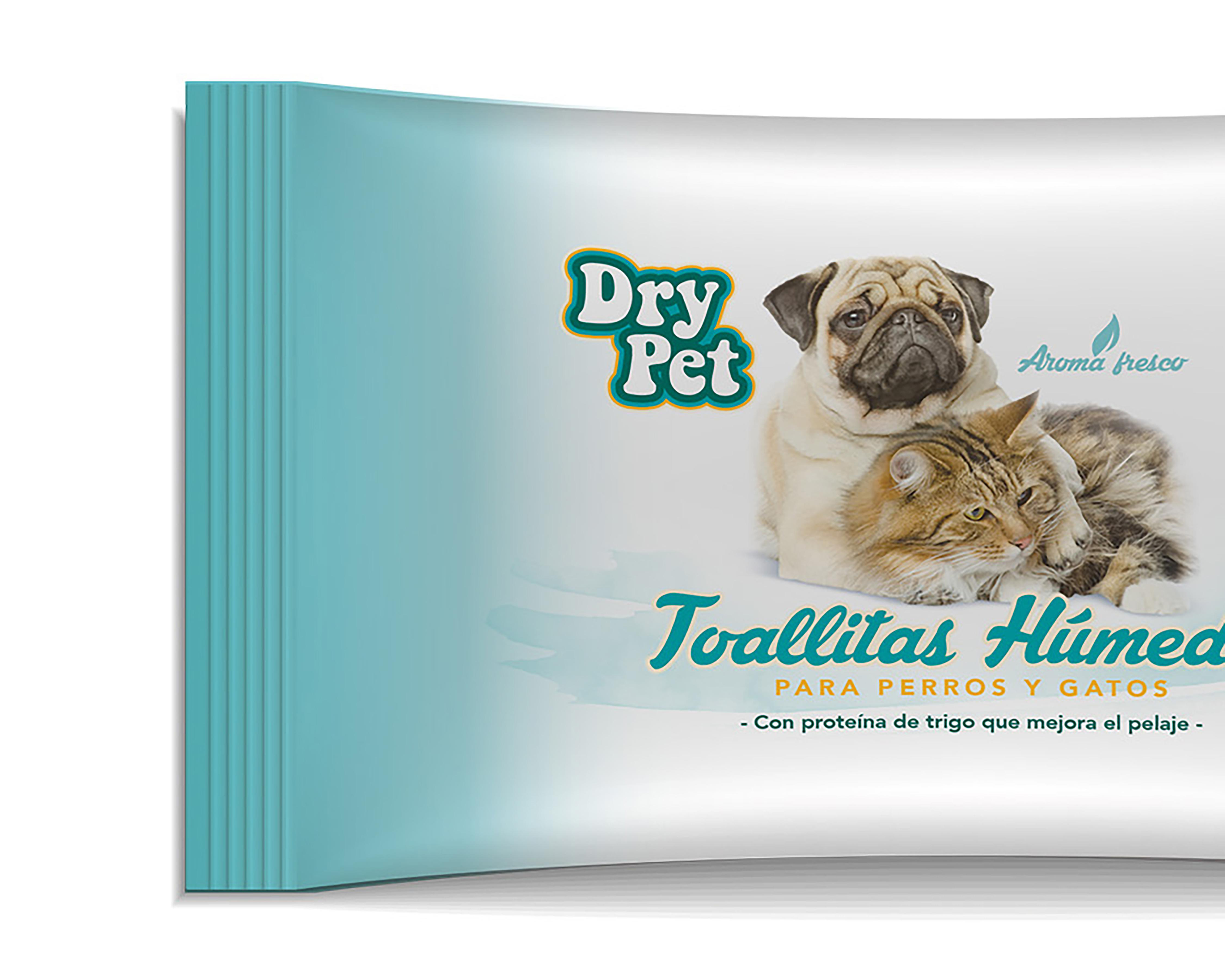 Foto 4 pulgar | Toallas Húmedas Fancy Pets Dry Pet para Mascota 40 Piezas