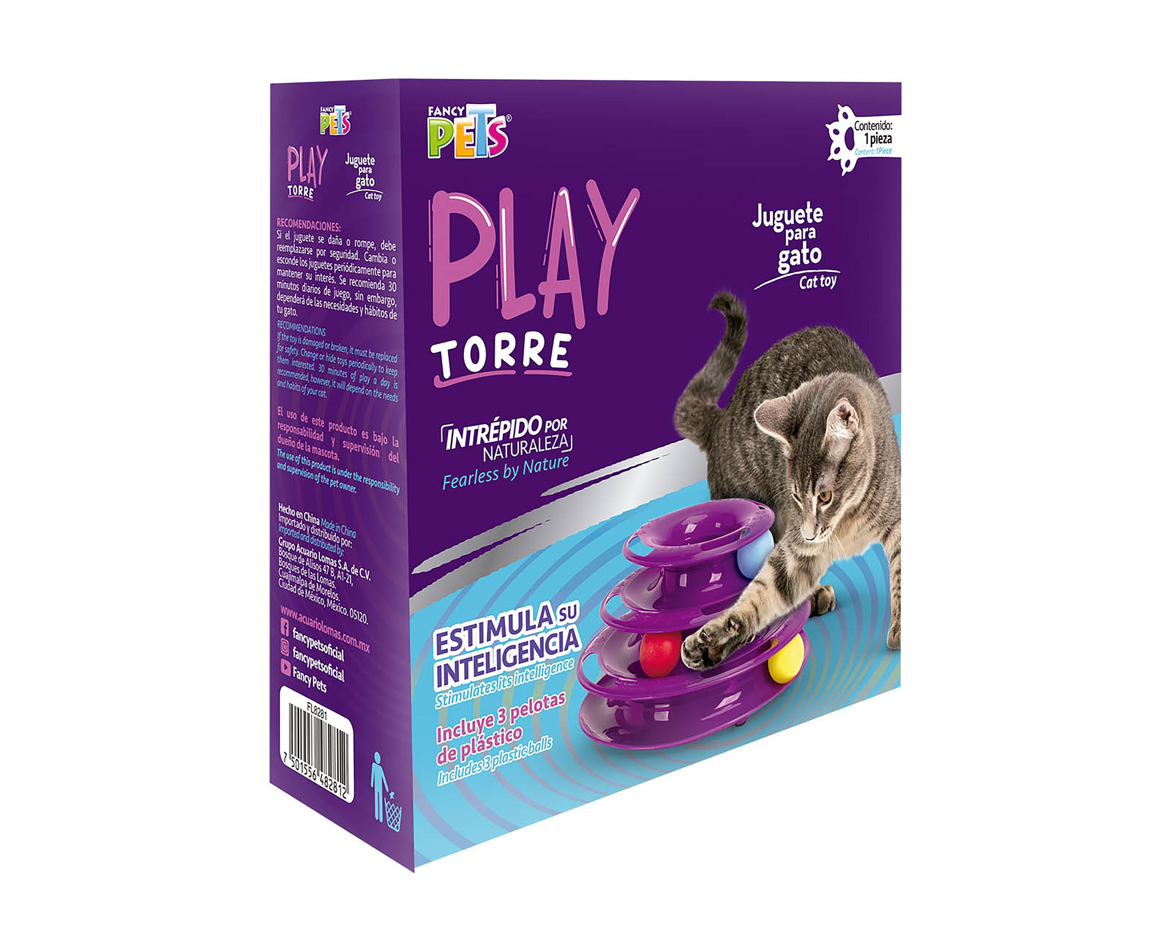 Foto 3 pulgar | Torre de Juego para Gato Fancy Pets con Pelotas