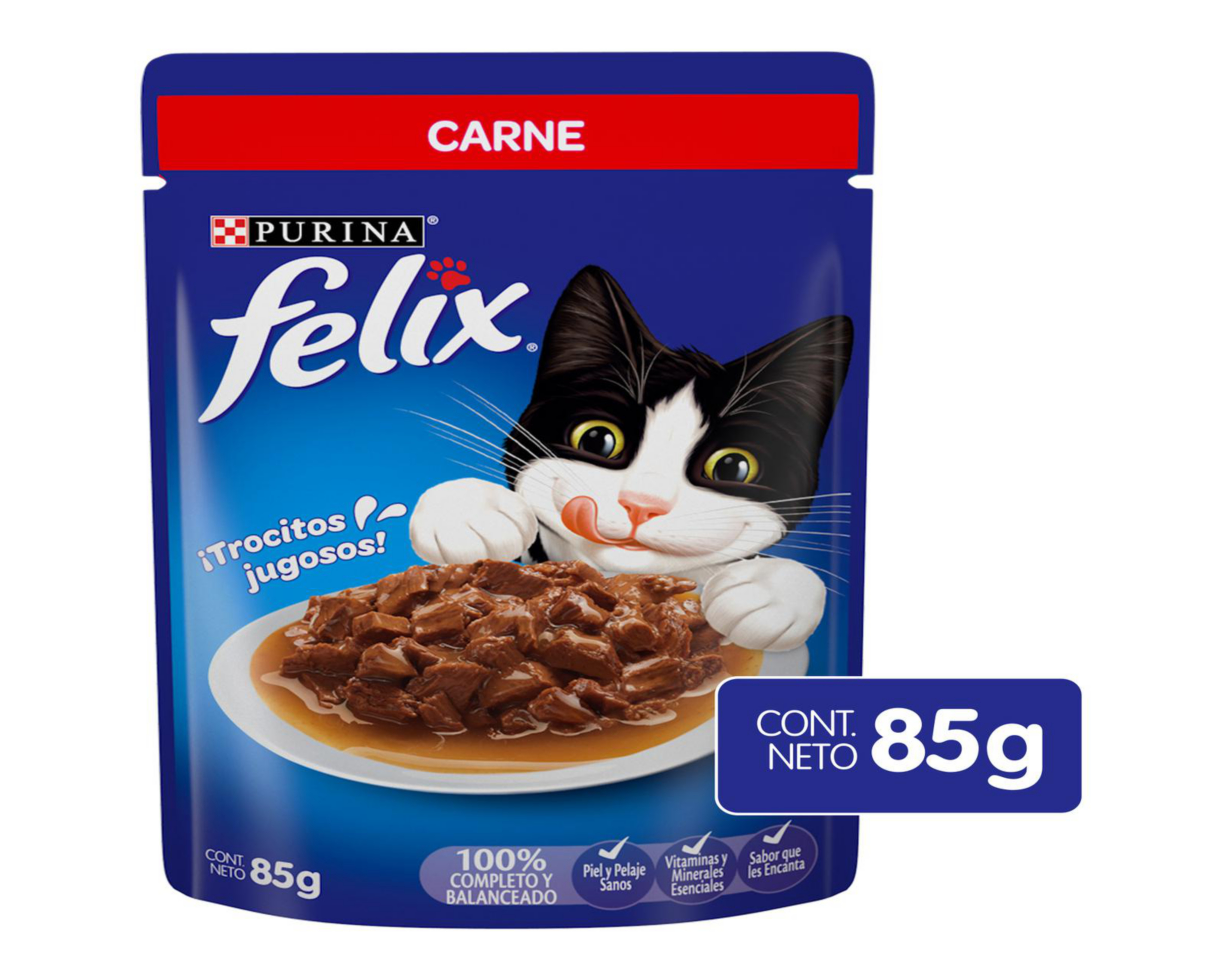 Foto 2 pulgar | Alimento para Gato Purina Felix Adulto 85 g