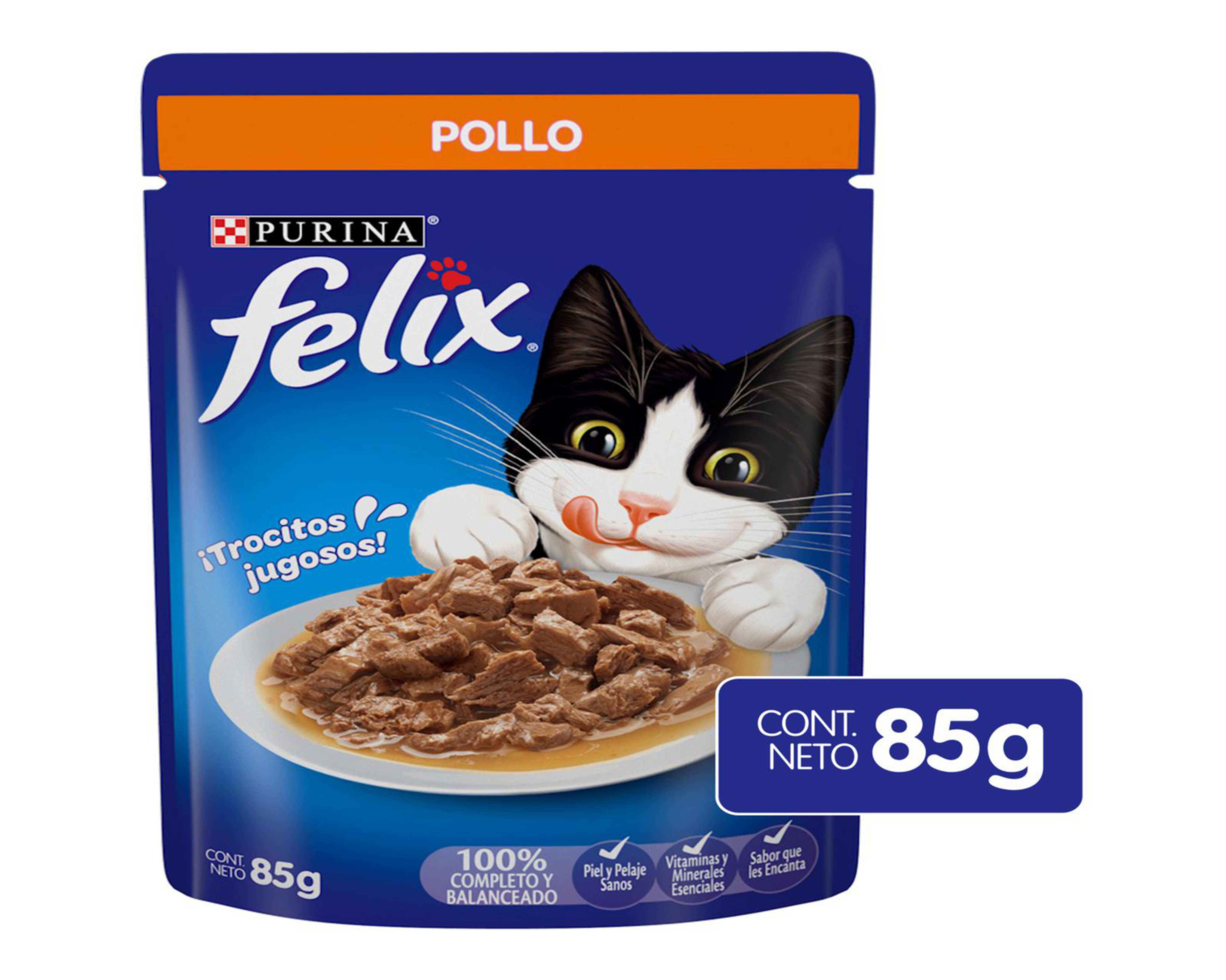 Foto 2 pulgar | Alimento para Gato Purina Felix Adulto 85 g