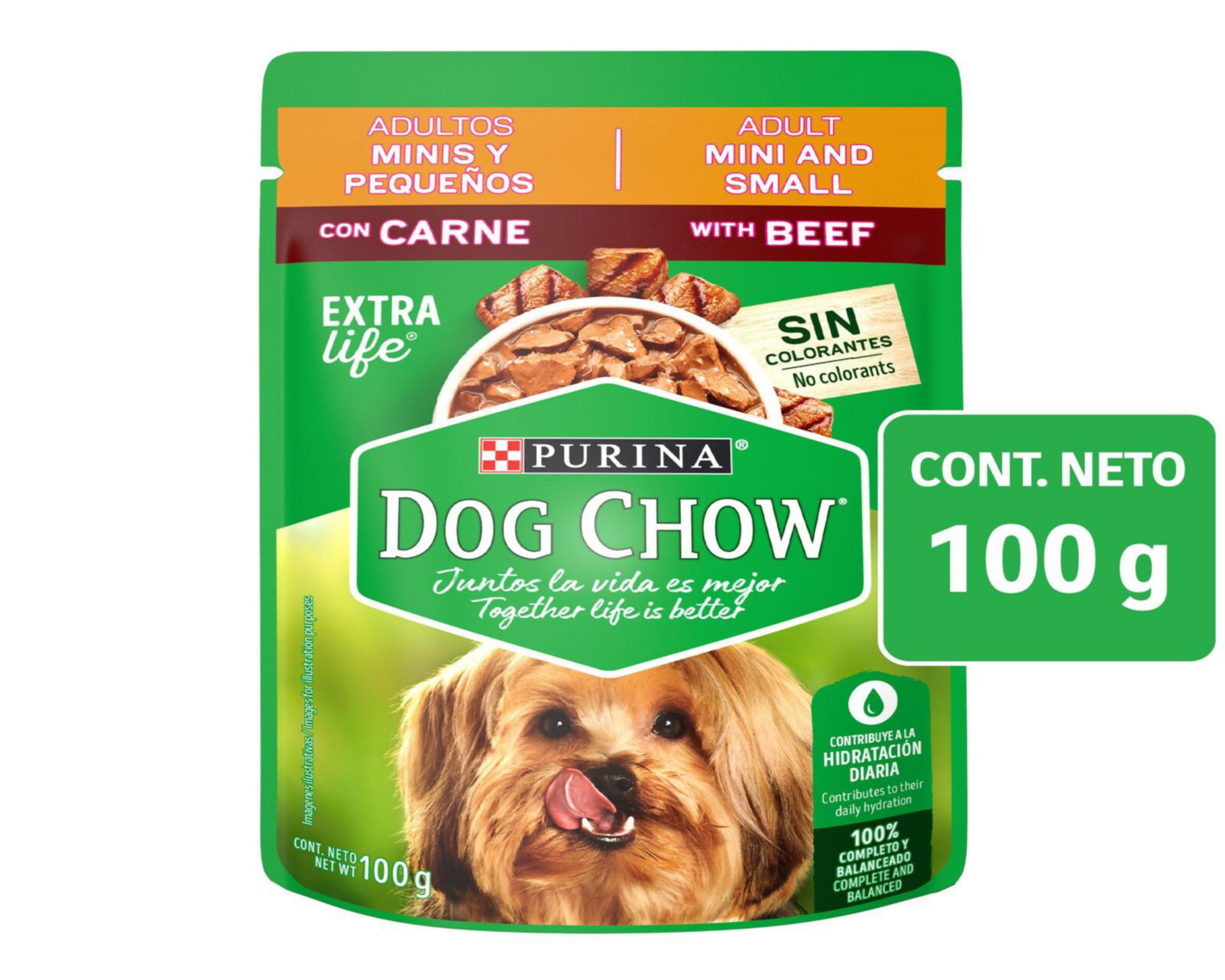 Foto 2 pulgar | Alimento para Perro Purina Dog Chow Adultos Minis y Pequeños 100 g