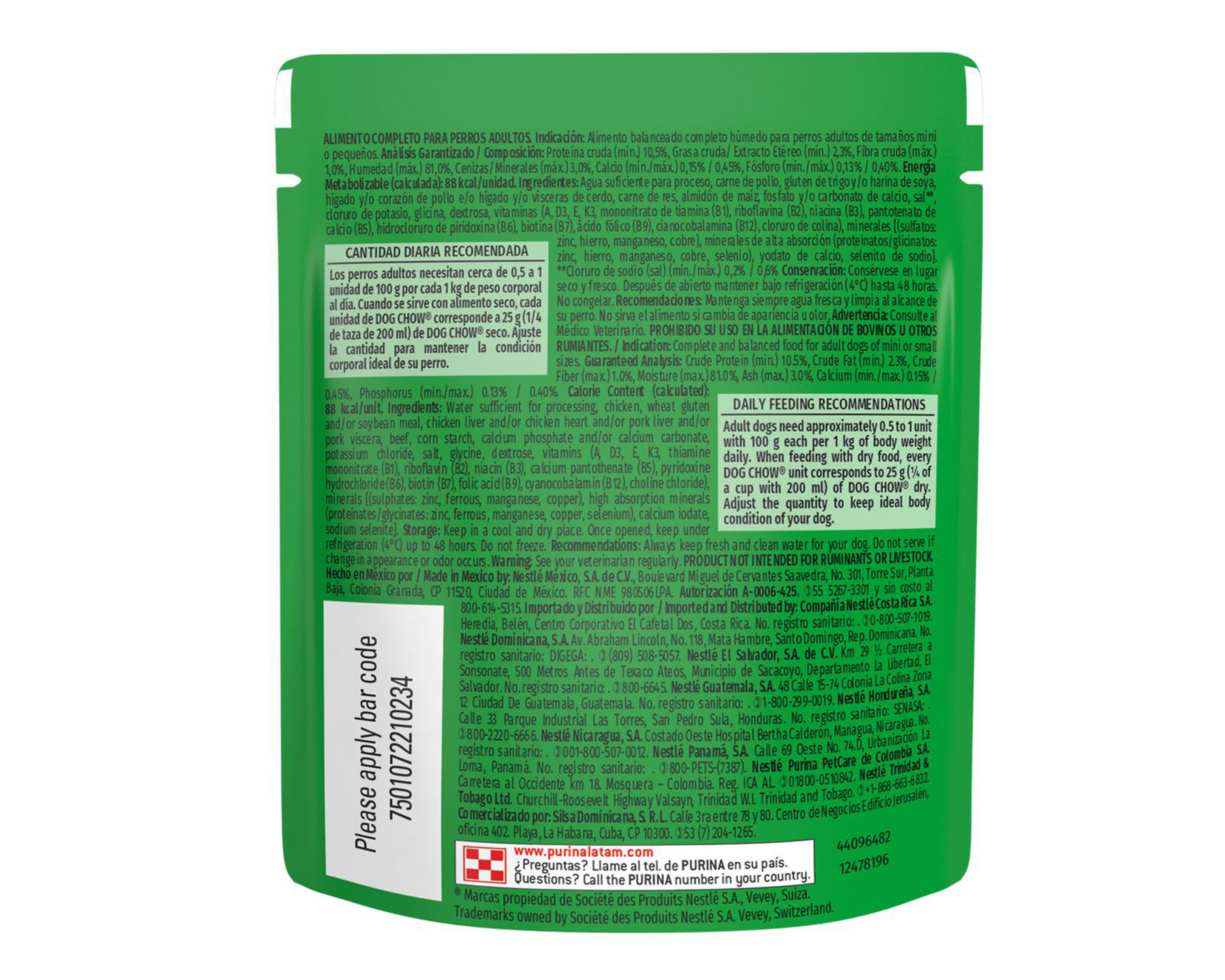 Foto 3 pulgar | Alimento para Perro Purina Dog Chow Adultos Minis y Pequeños 100 g