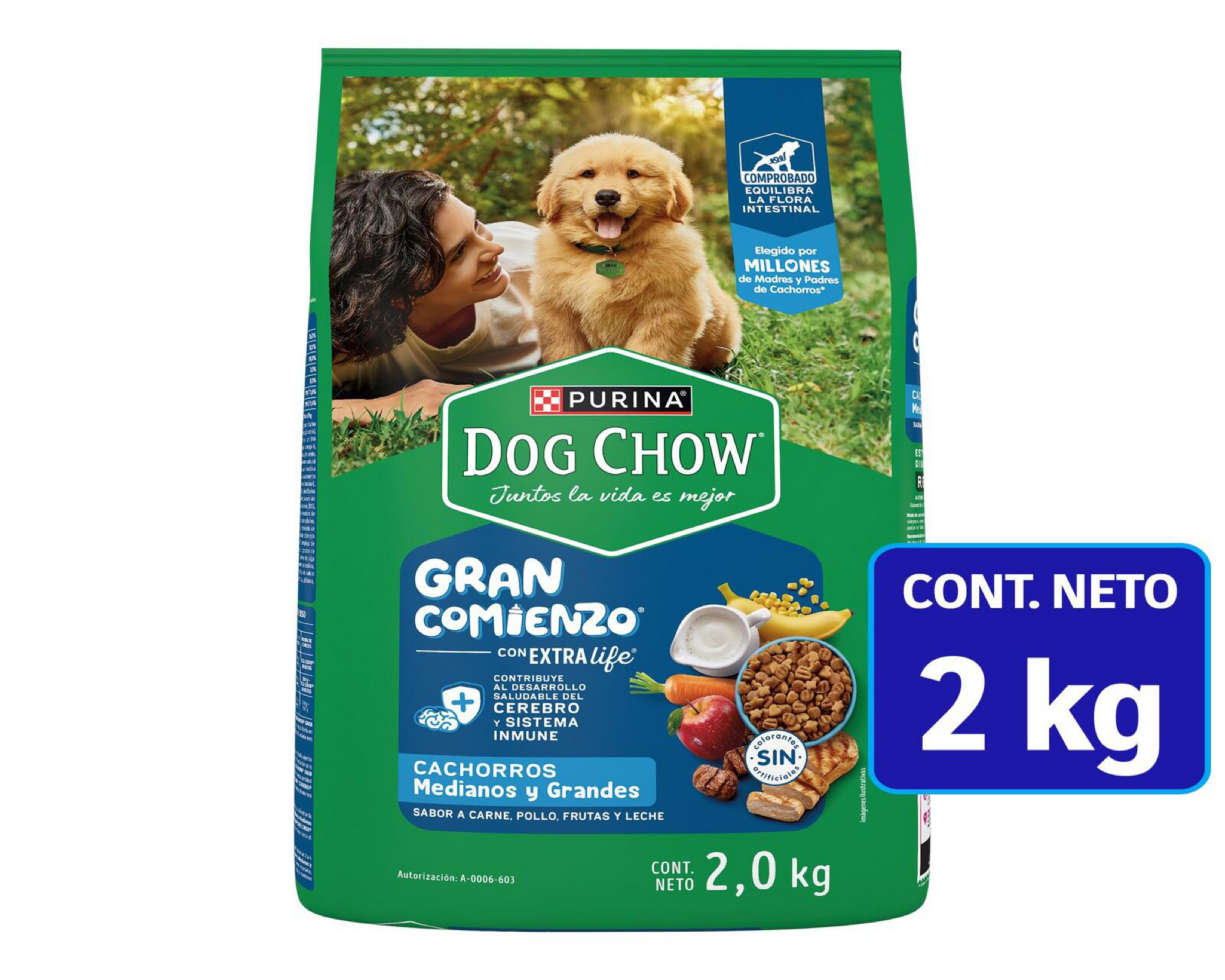 Foto 2 pulgar | Alimento para Perro Purina Dog Chow Cachorro 2 kg